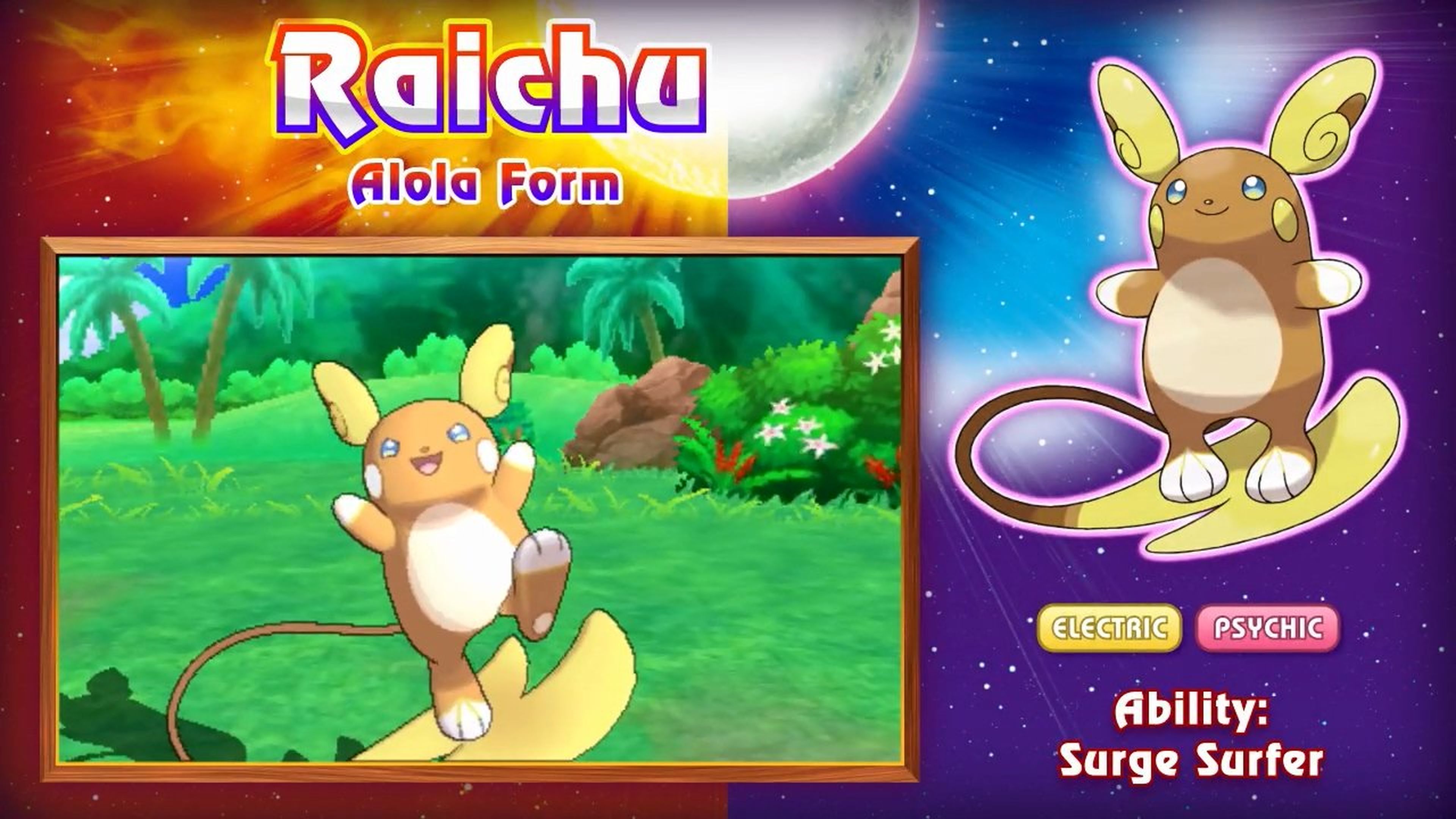 Raichu Pokémon Sol y Luna