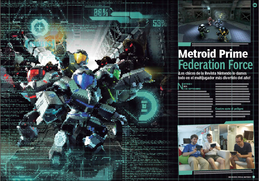 Reportaje y análisis de Metroid Prime Federation Force. Reportaje y análisis de Metroid Prime Federation Force.
