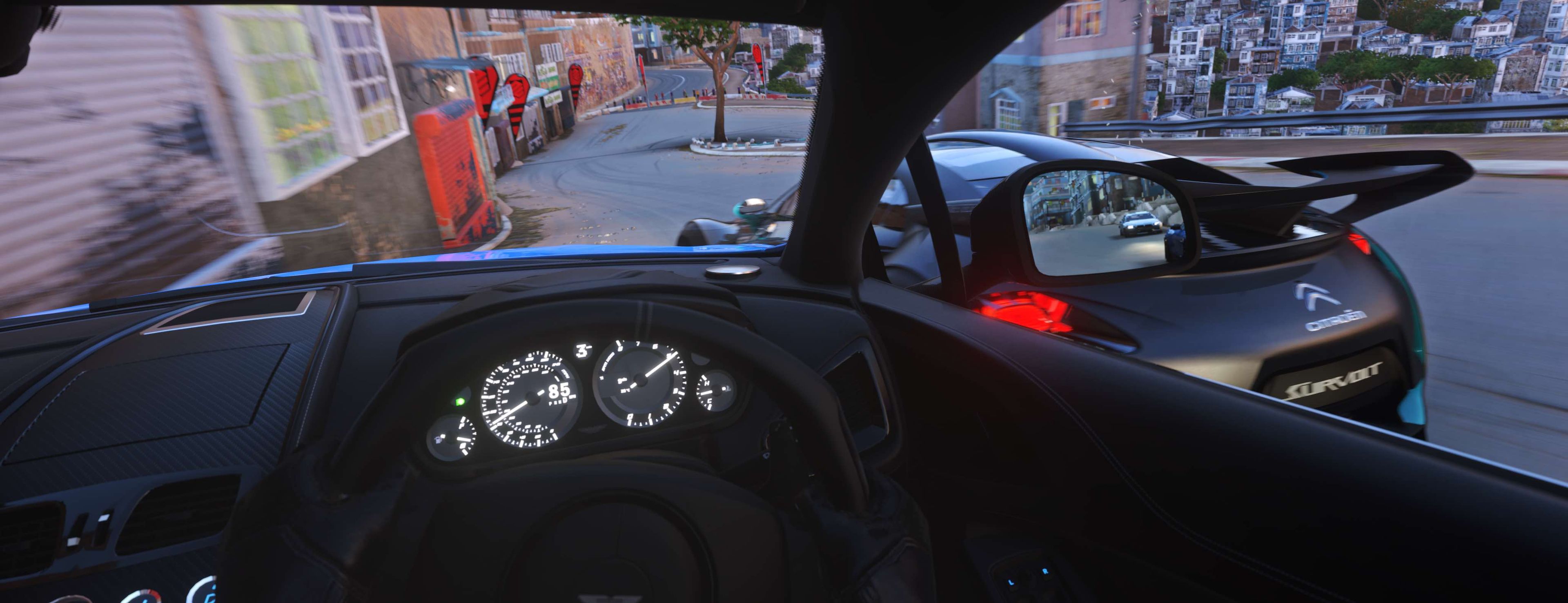Driveclub VR nos permitirá seguir las intensas carreras desde el interior del vehículo, con todos sus elementos, como los retrovisores, operativos.