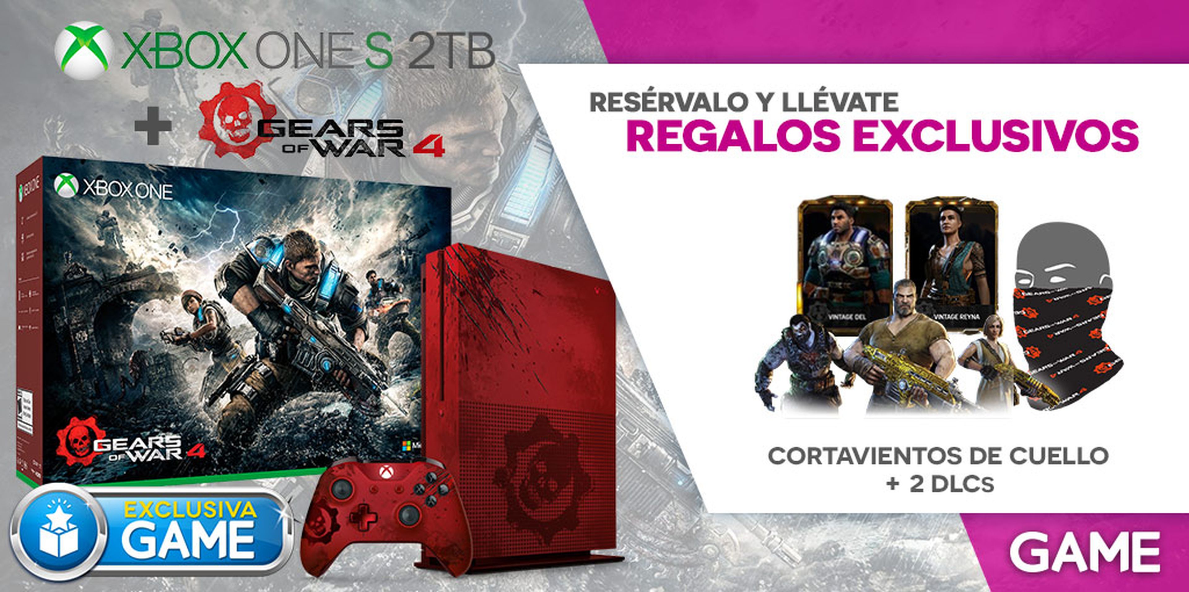 Gears of War 4 - Xbox One S y regalos de reserva