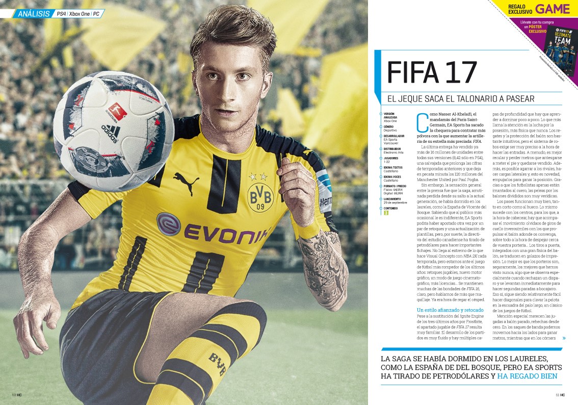 Hobby Consolas 303 Análisis de FIFA 17 Hobby Consolas 303 Análisis de FIFA 17