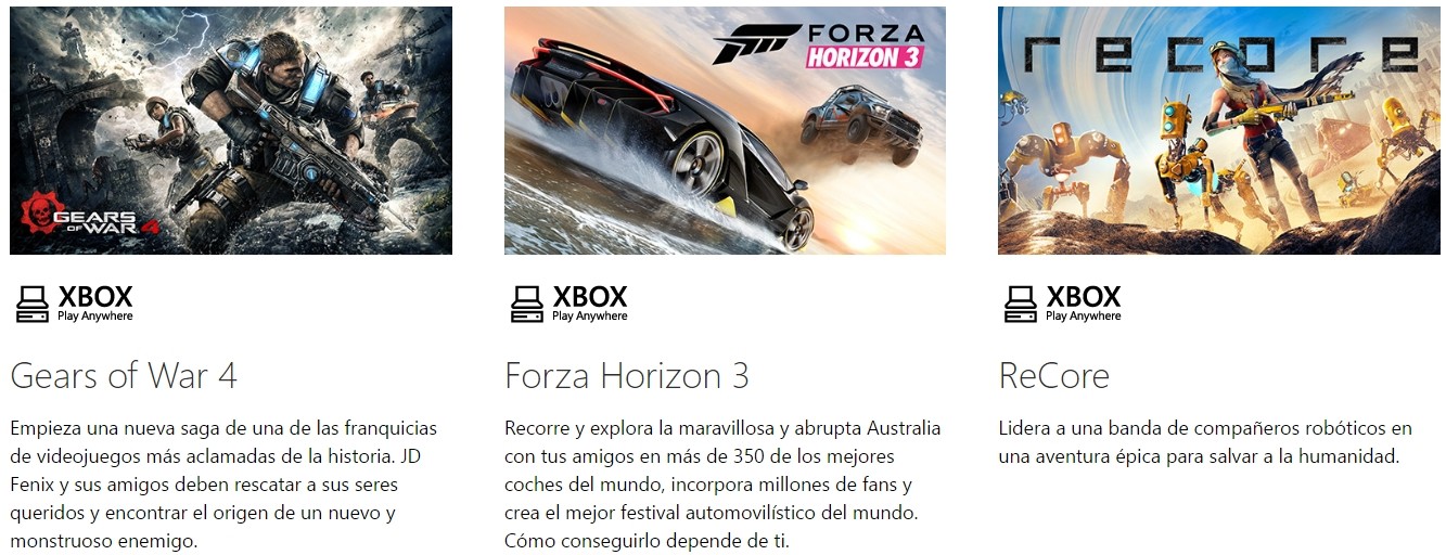 Juegos de Xbox Play Anywhere Juegos de Xbox Play Anywhere