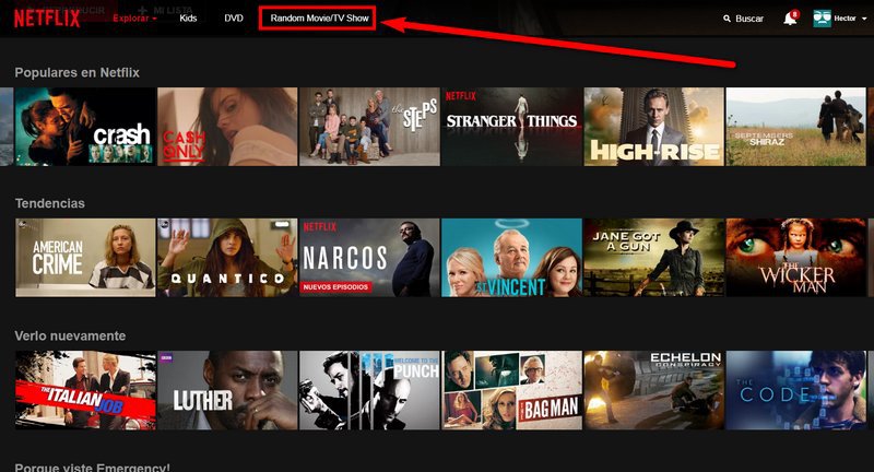 Netflix Random Button for Netflix