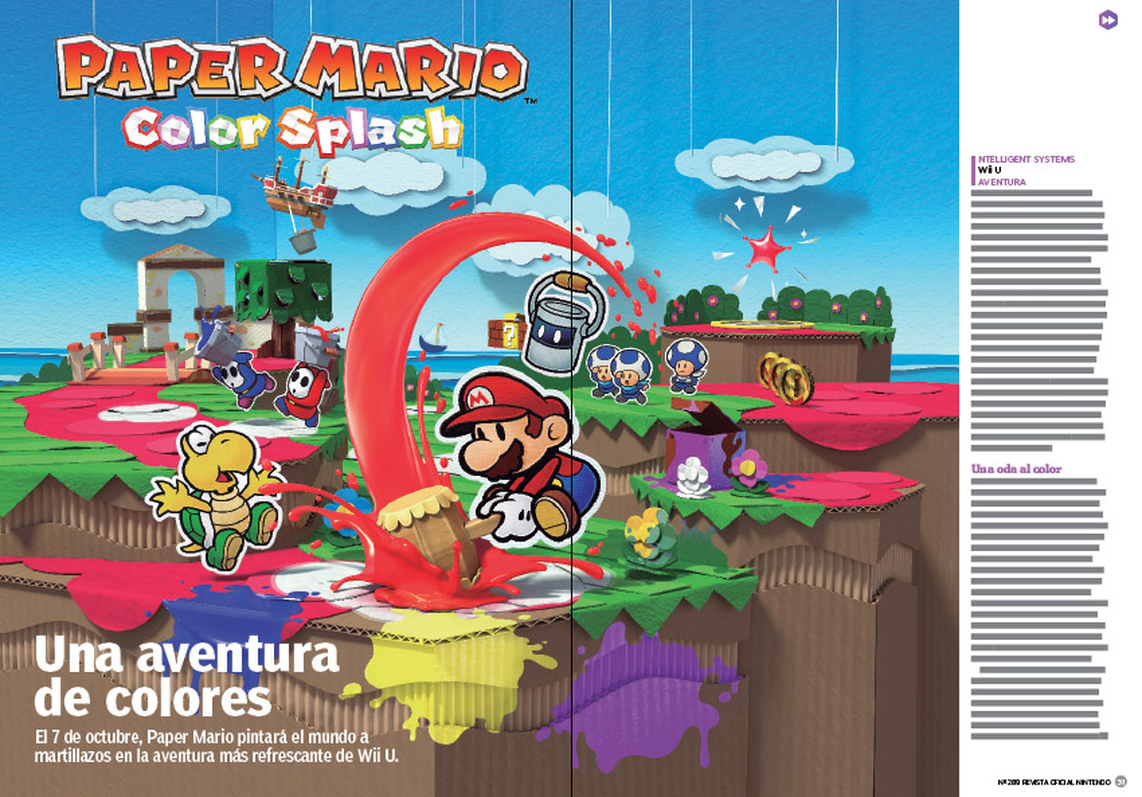 Reportaje Paper Mario Color Splash