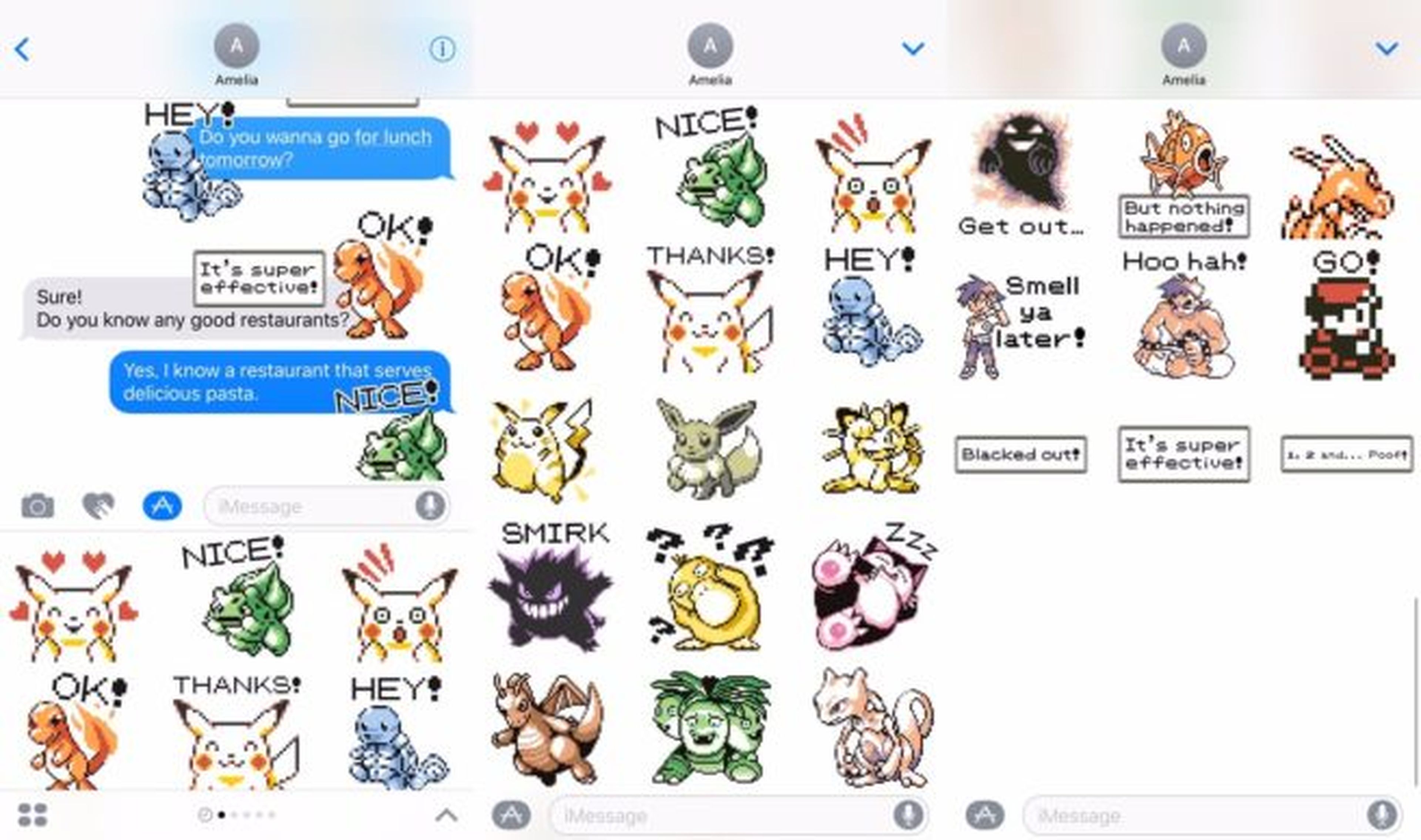 Stickers Pokémon iMessage