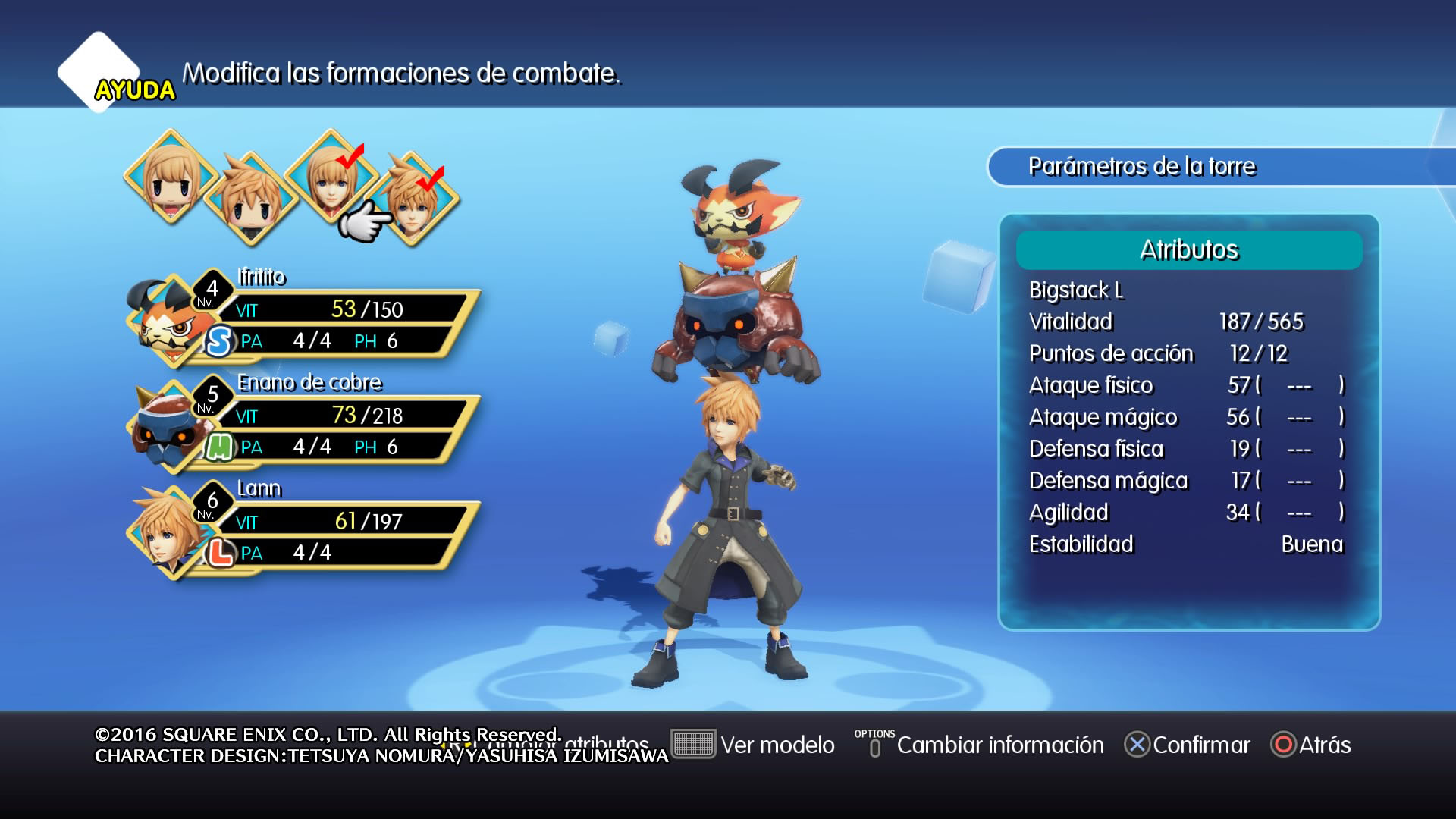 World of Final Fantasy - Formación WOFF - Formación