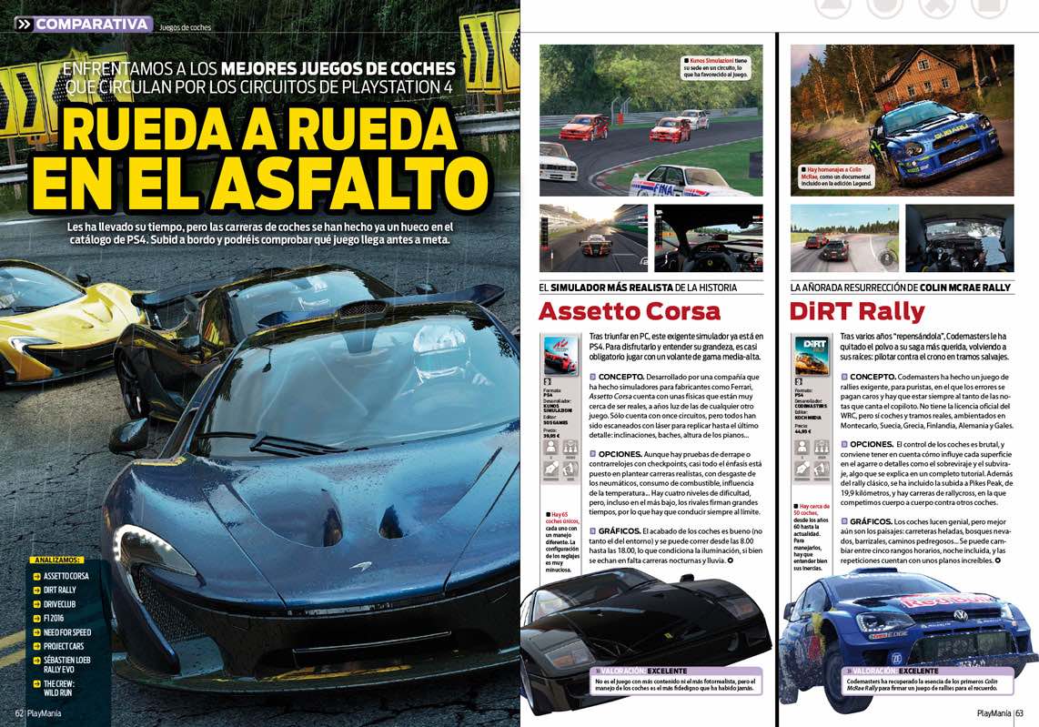 Comparativa de juegos de velocidad en Playmanía 216 Comparativa de juegos de velocidad en Playmanía 216