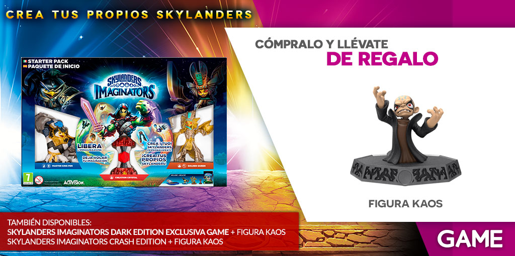 Figura de Kaos de regalo con la reserva de Skylanders Imaginators en GAME Figura de Kaos de regalo con la reserva de Skylanders Imaginators en GAME