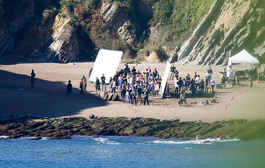 Imagen del rodaje de Juego de tronos en el municipio vizcaíno de Barrika Imagen del rodaje de Juego de tronos en el municipio vizcaíno de Barrika