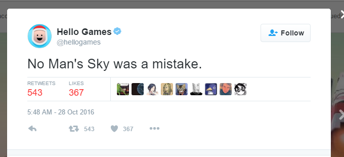 No Man's Sky fue un error No Man's Sky fue un error