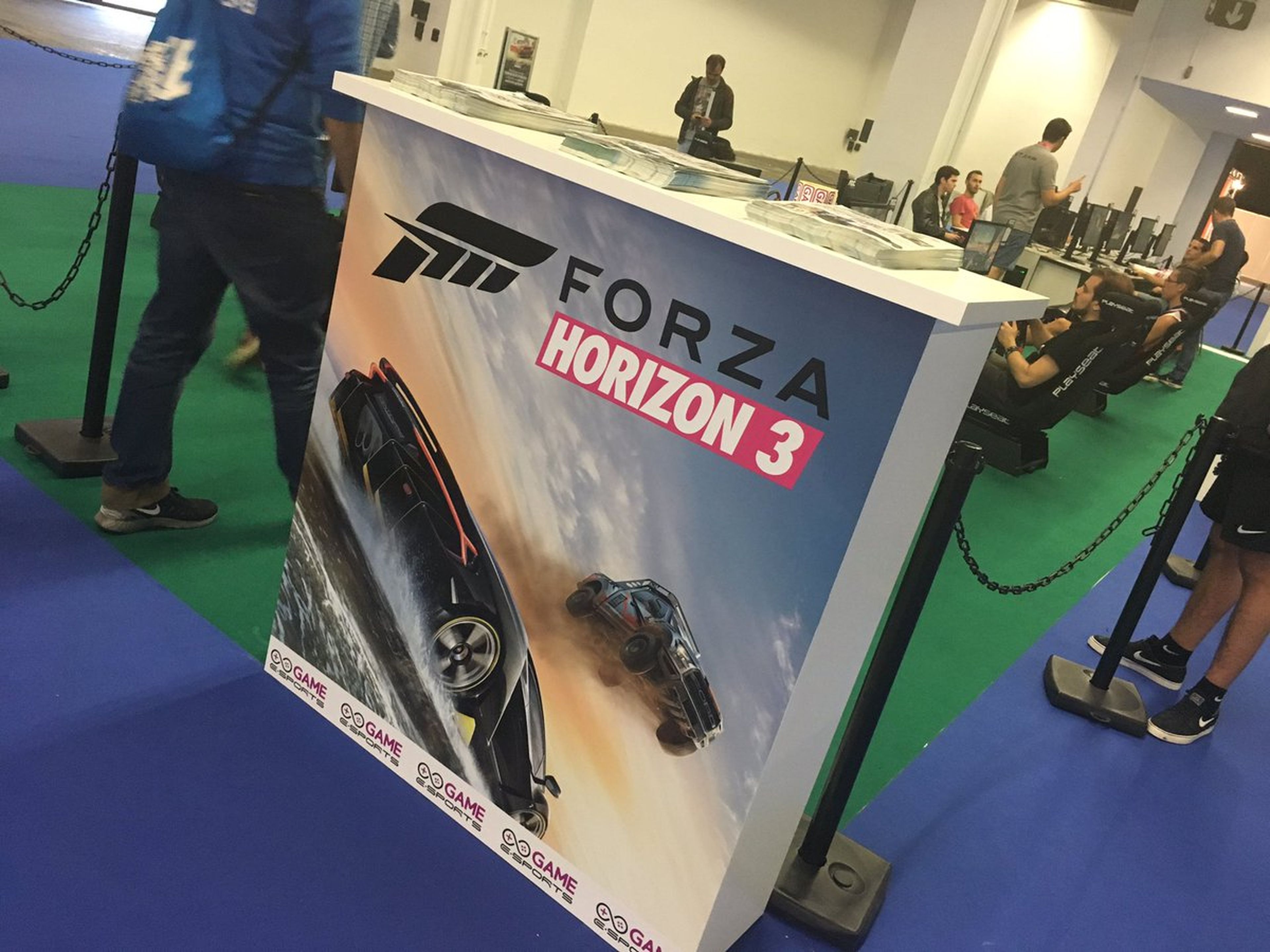 Puestos de juego de Forza Horizon 3 en Barcelona Games World.