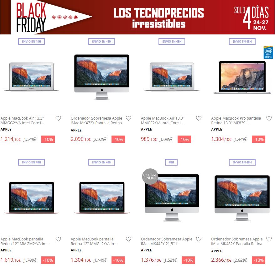 10% de Descuento en Ordenadores Apple 10% de Descuento en Ordenadores Apple