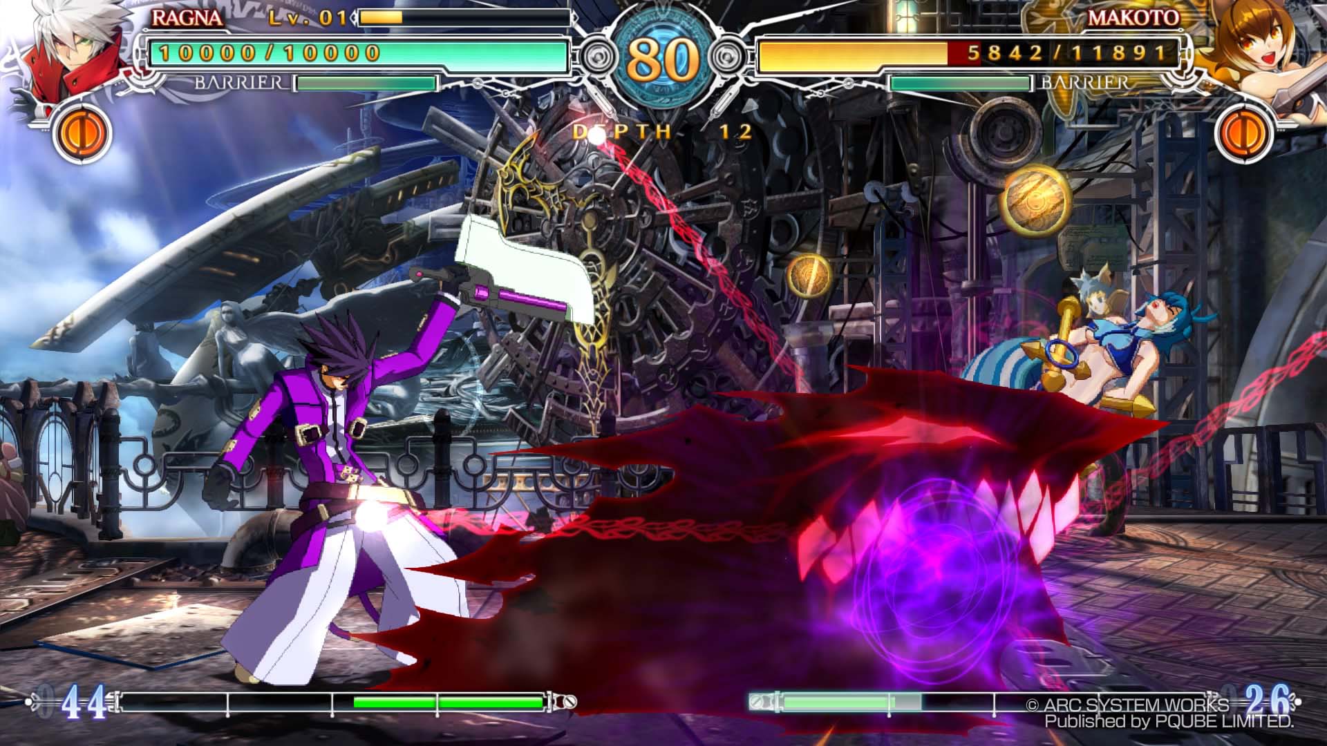 BlazBlue Central Fiction - Ragna Vs Makoto BlazBlue CentralFiction Ragna Vs Makoto