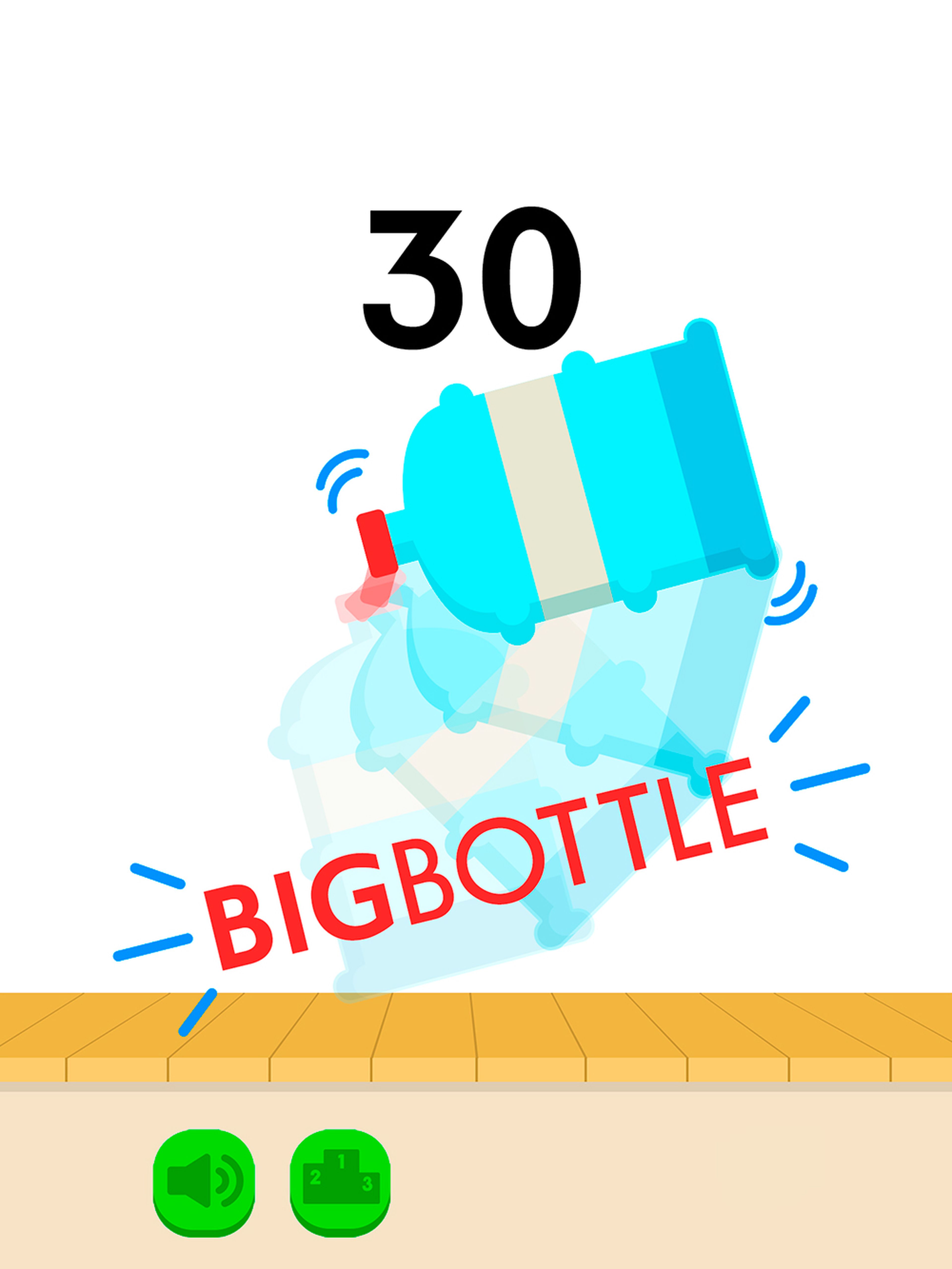 Bottle Flip Challenge cuenta con varias botellas de distinto peso y tamaño.