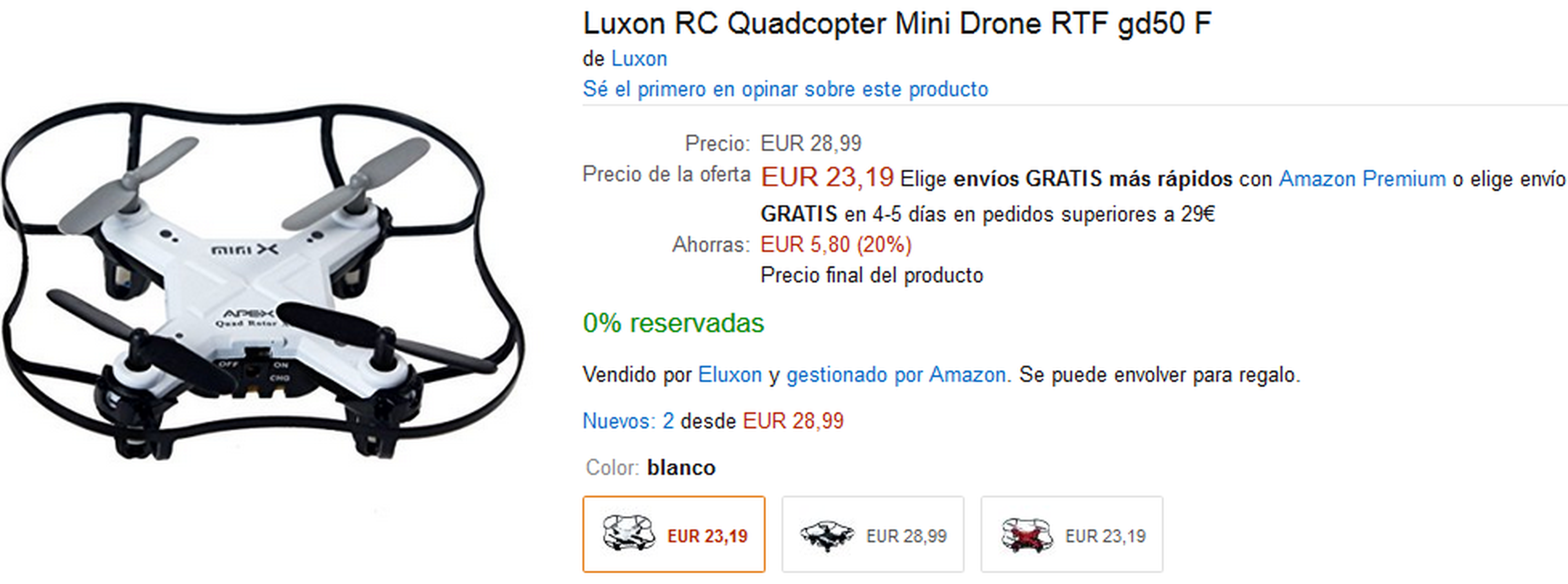 Dron Luxon RC Quadcopter Mini por 23,19 €