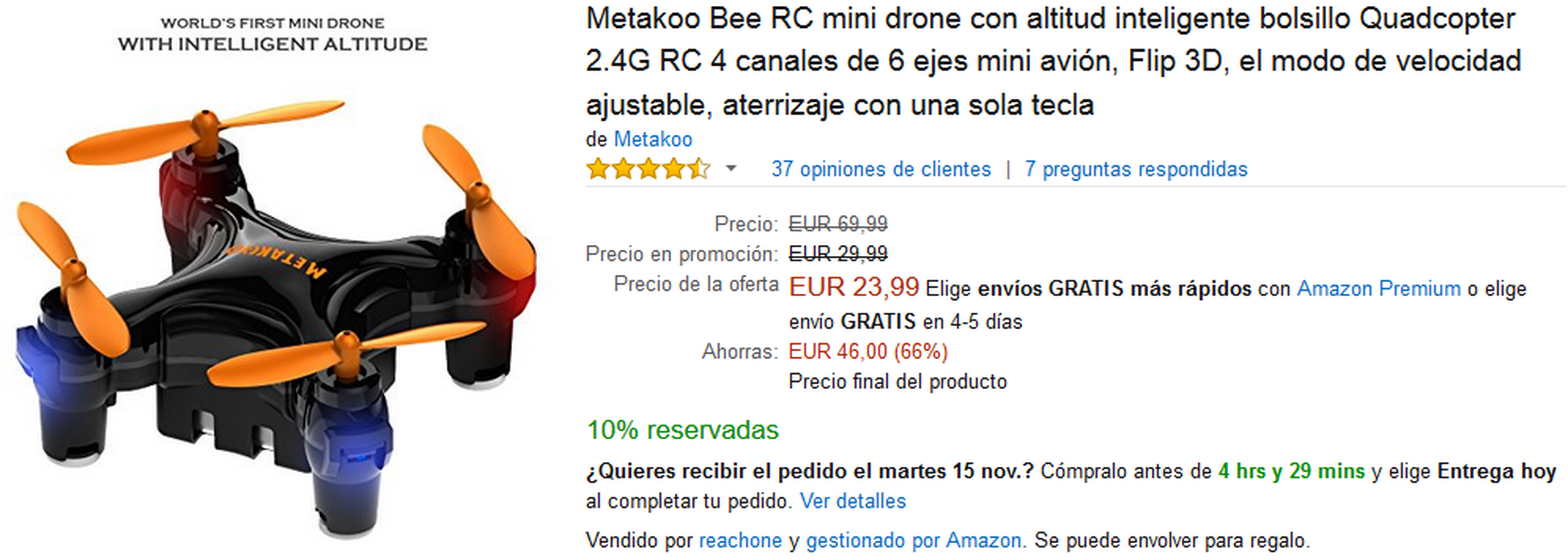 Dron Metakoo Bee RC mini por 23,99 €