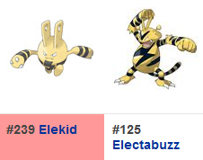 Elekid/Electabuzz Pokémon GO - Elekid/Electabuzz