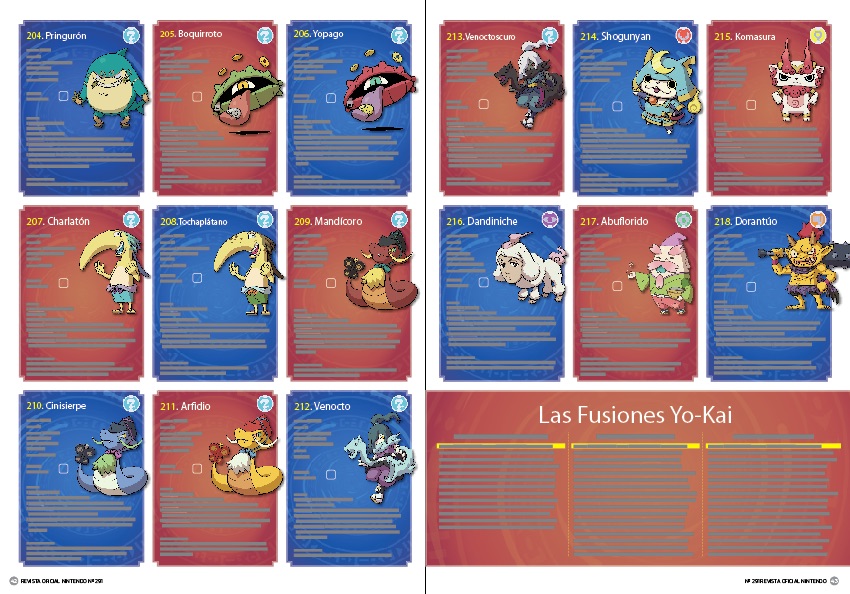 Fichas Yo-kai Watch (última entrega) Fichas Yo-kai Watch (última entrega)