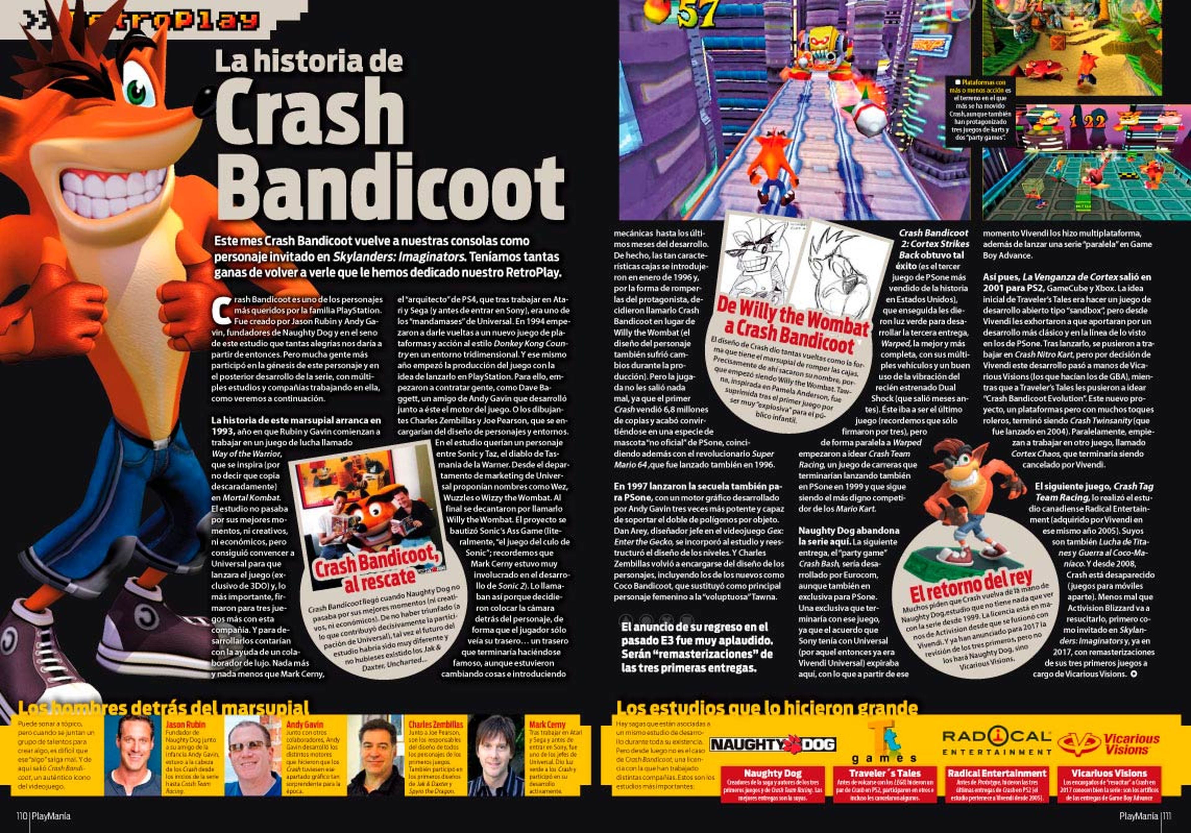 La Historia de Crash Bandicoot en Playmanía 217