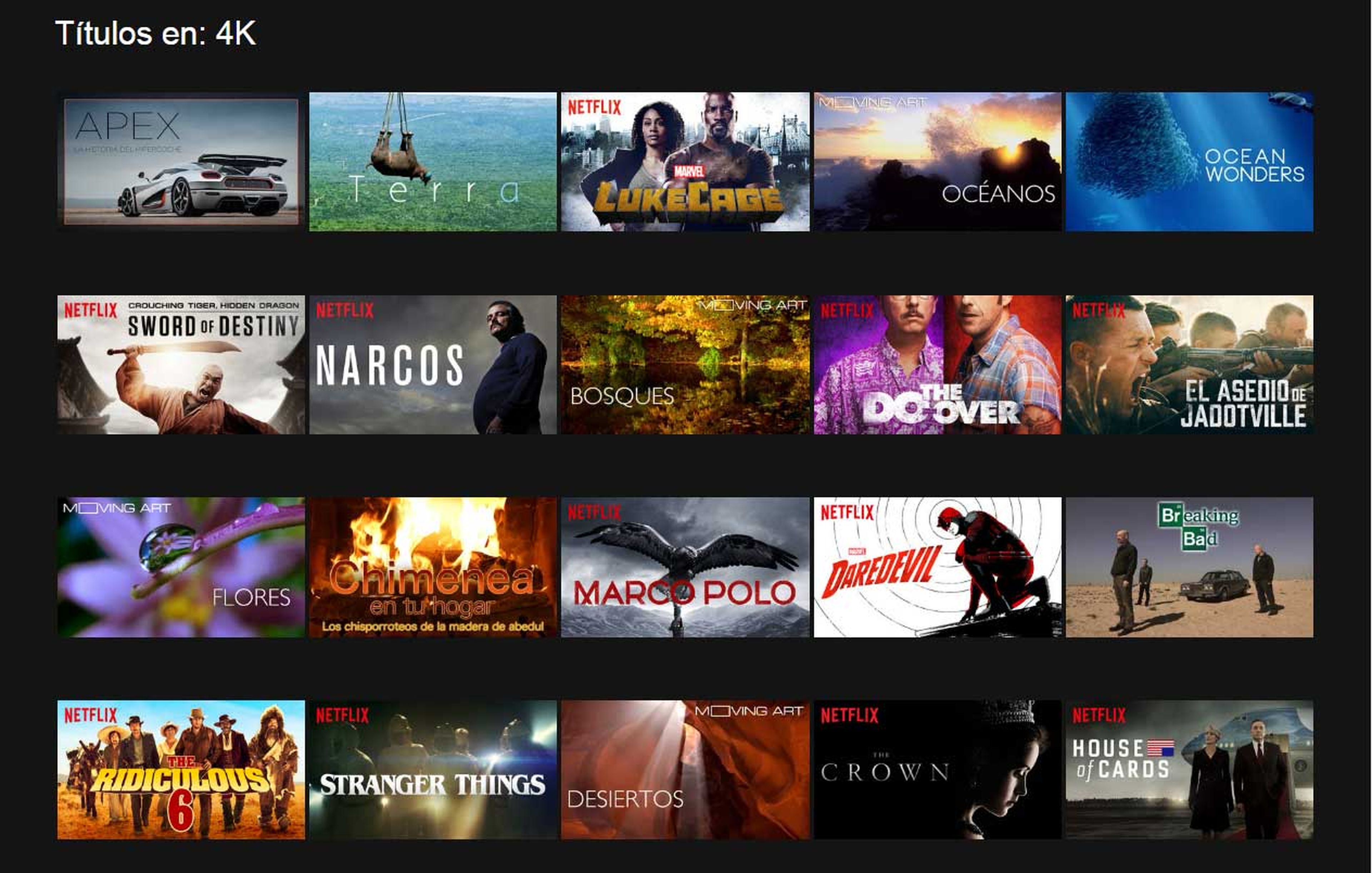 Netflix - Películas y series en 4K que ya están disponibles