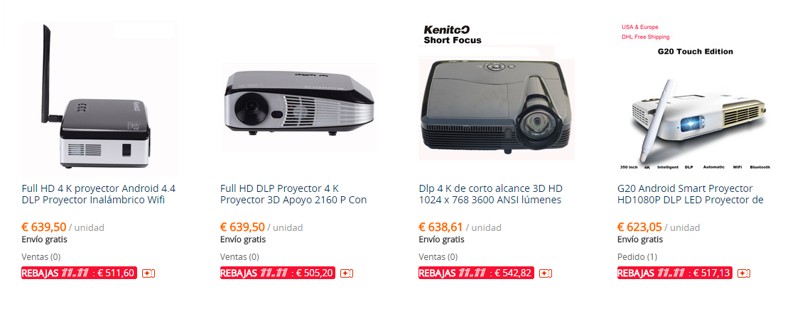 Ofertas en proyectores 4K del 11 del 11 en AliExpress Ofertas en proyectores 4K del 11 del 11 en AliExpress