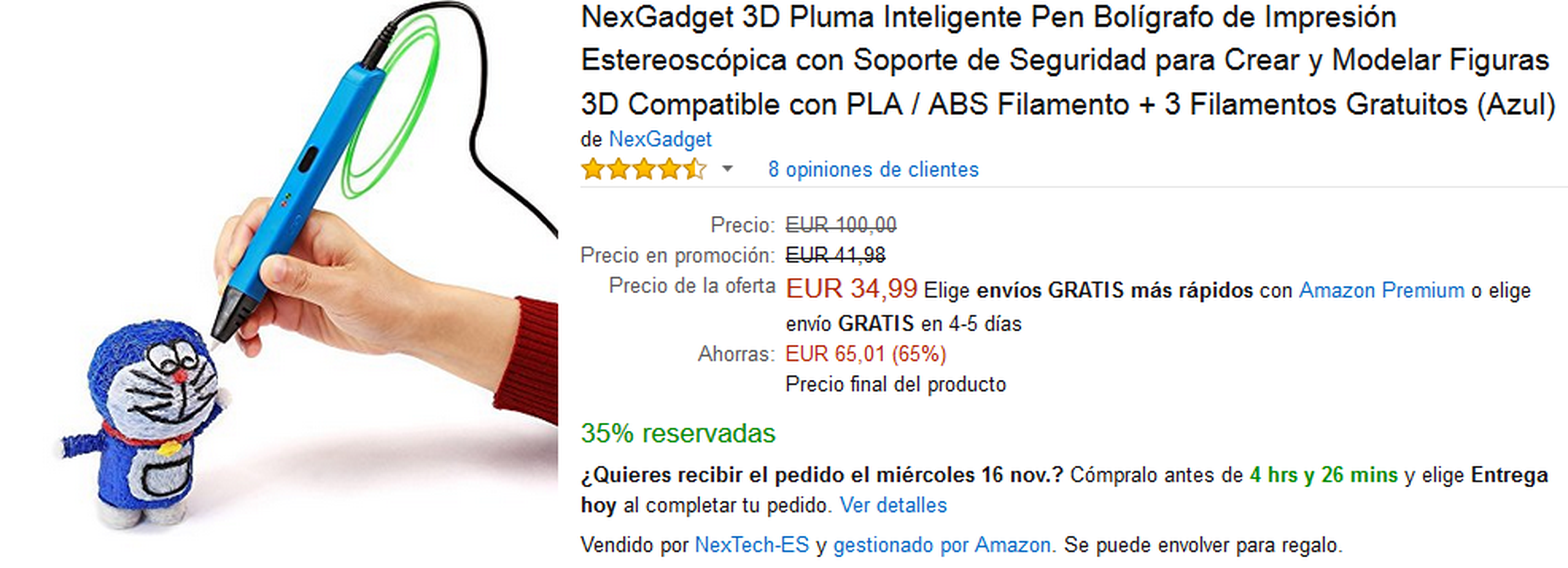 Pluma NexGadget 3D por 34,99 €