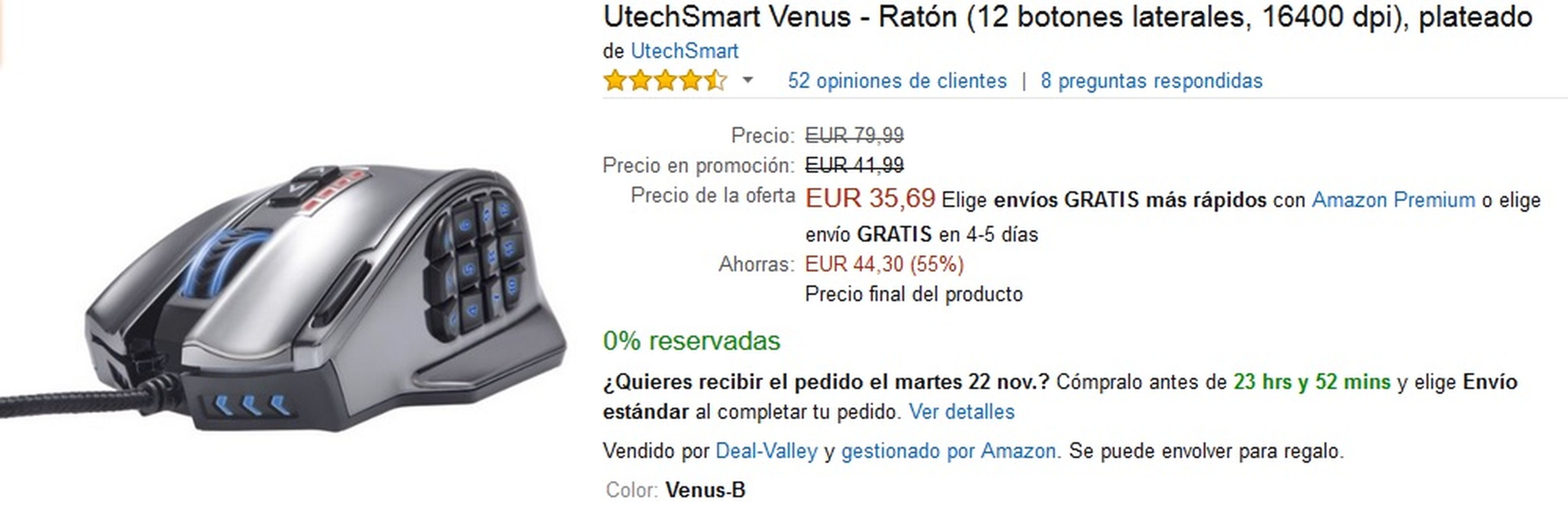 Ratón UtechSmart Venus por 35,69 €