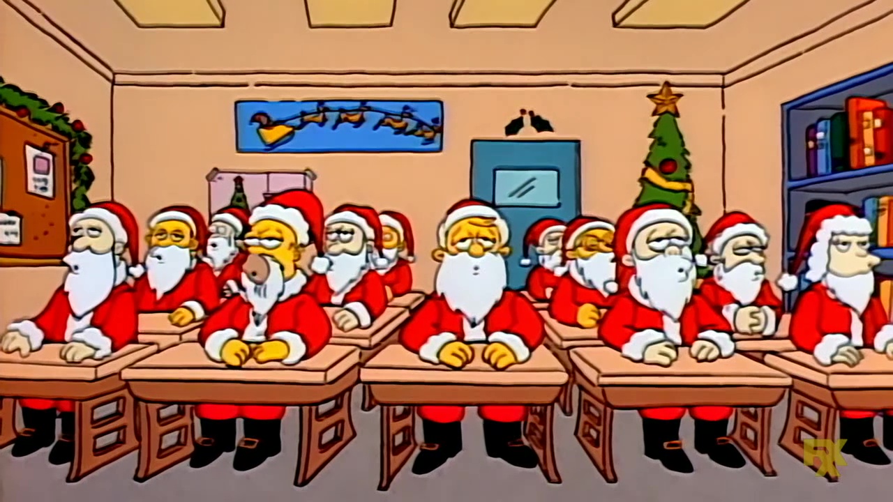 Simpson 1X1 Santa Santa claus simpson
