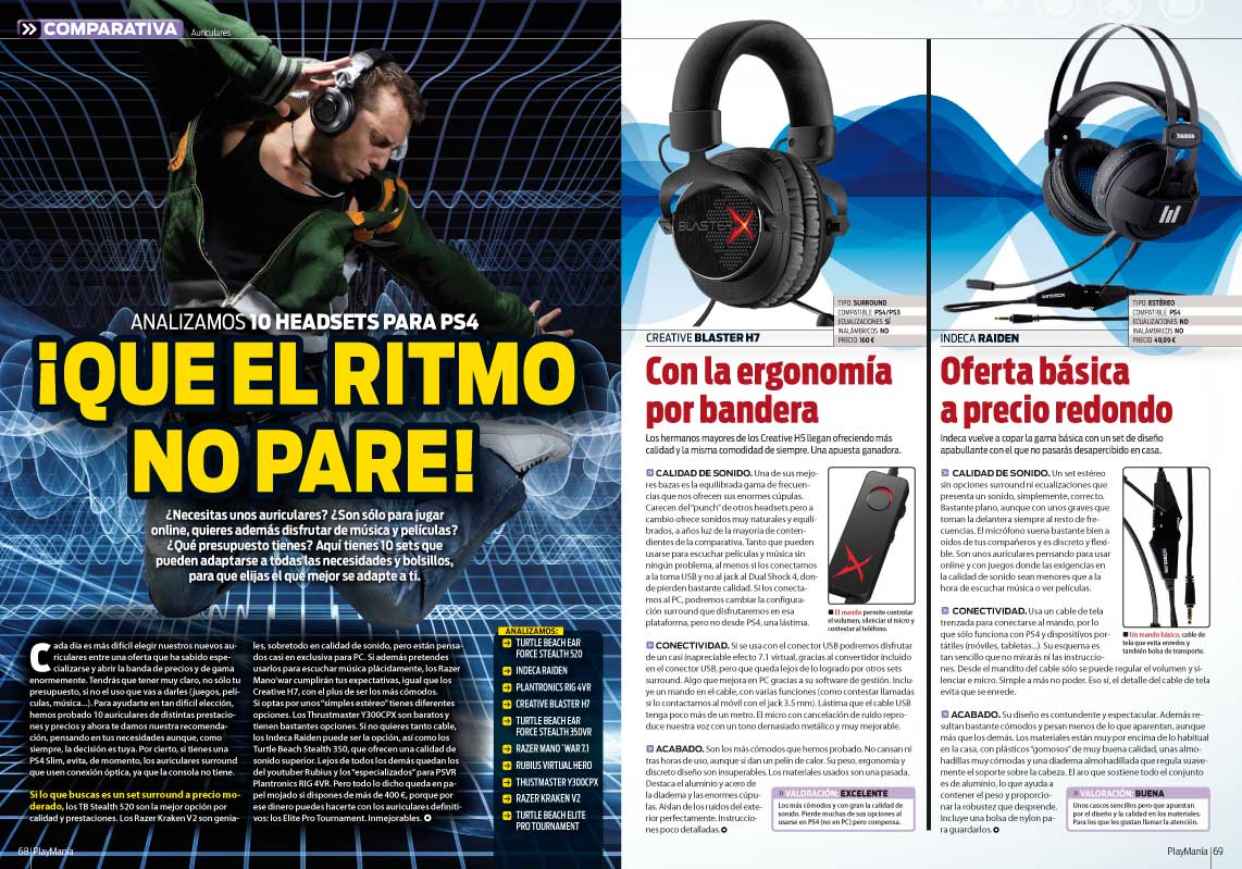 Comparativa de cascos en Playmania 218 Comparativa de cascos en Playmania 218