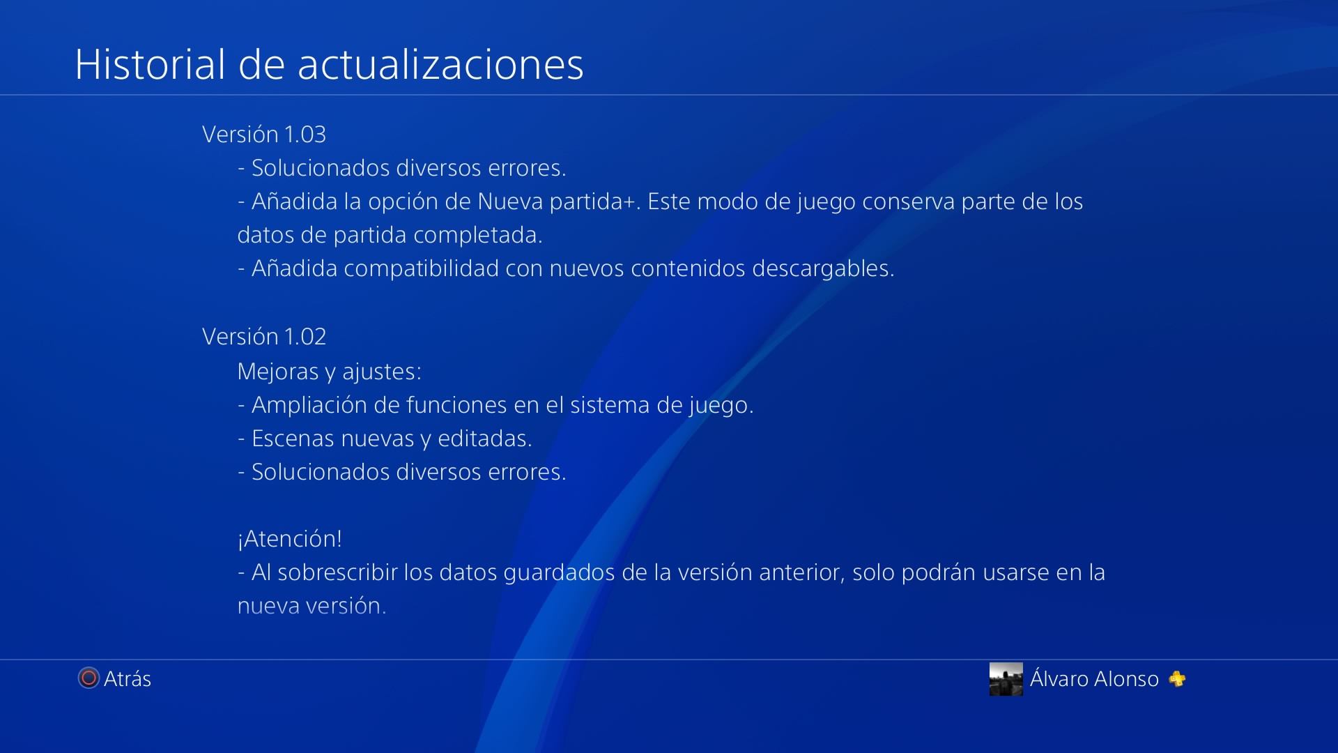 Final Fantasy XV - Actualización 1.03 Final Fantasy XV actualización 1.03
