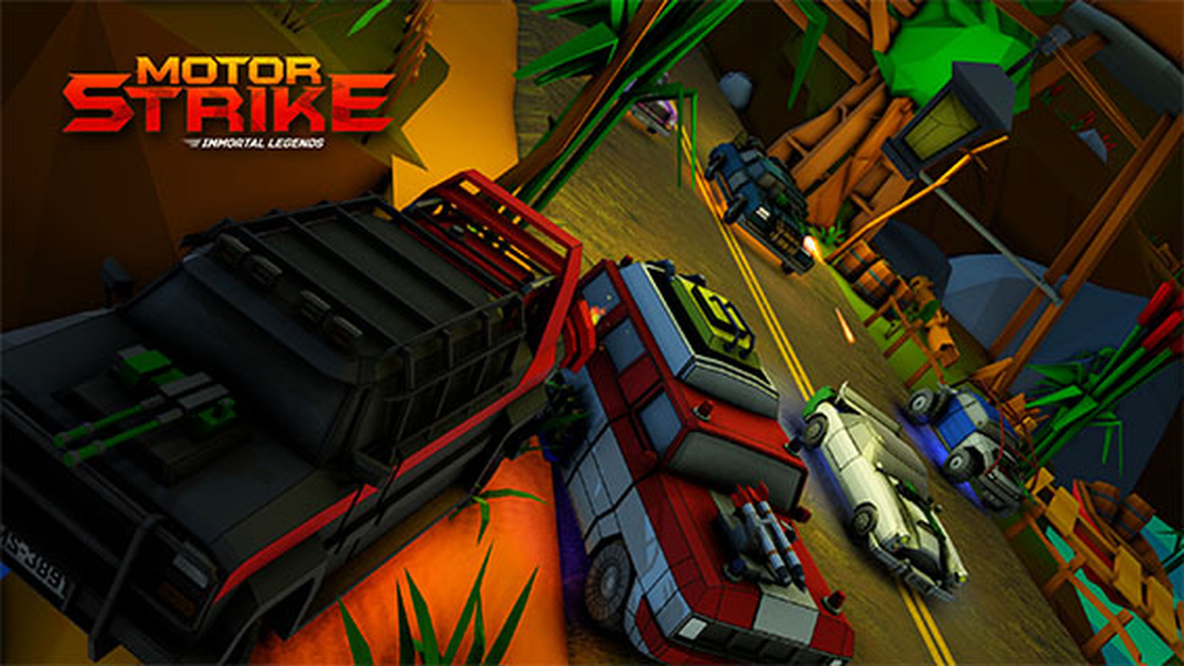 Motor Strike: Immortal Legends, un juego arcade en el que conducir al límitey destruir al resto de competidores son las claves para la victoria.