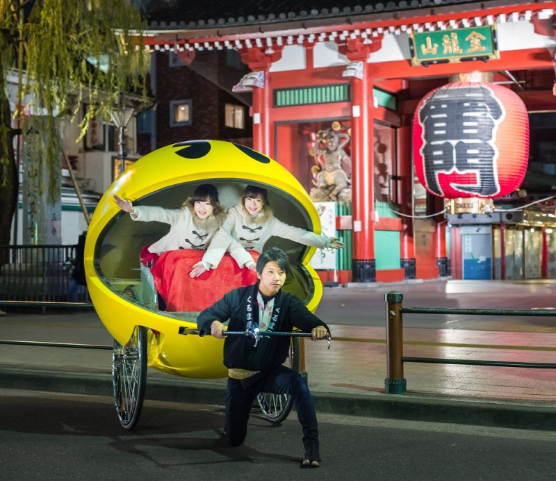 Pac-Man rickshaw Tokyo, Bandai Namco, Navidades