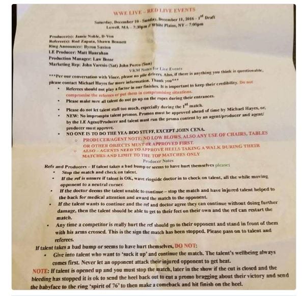 Reglas secretas de la WWE Reglas secretas de la WWE