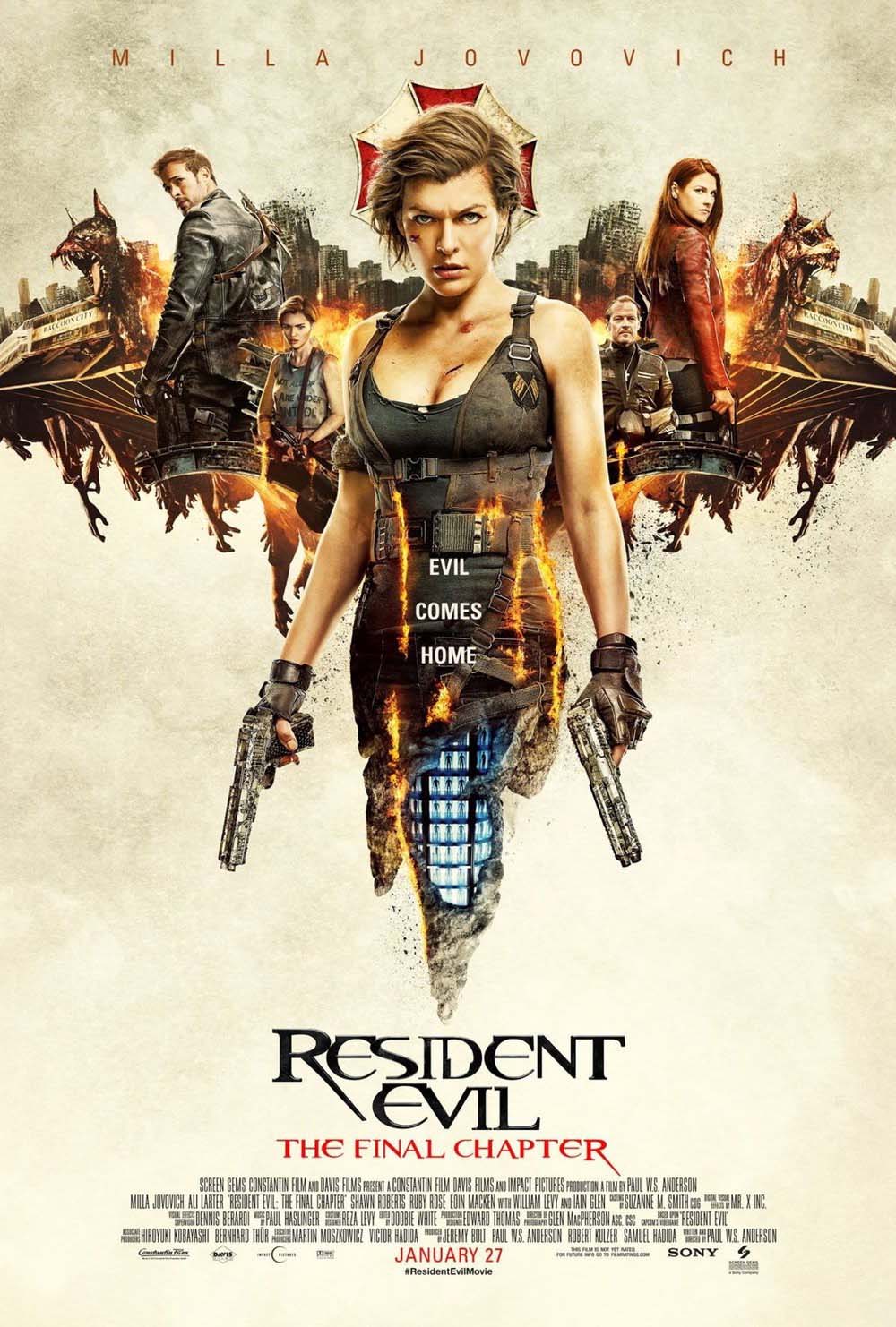 Resident Evil: El capitulo final Cartel Milla Jovovich