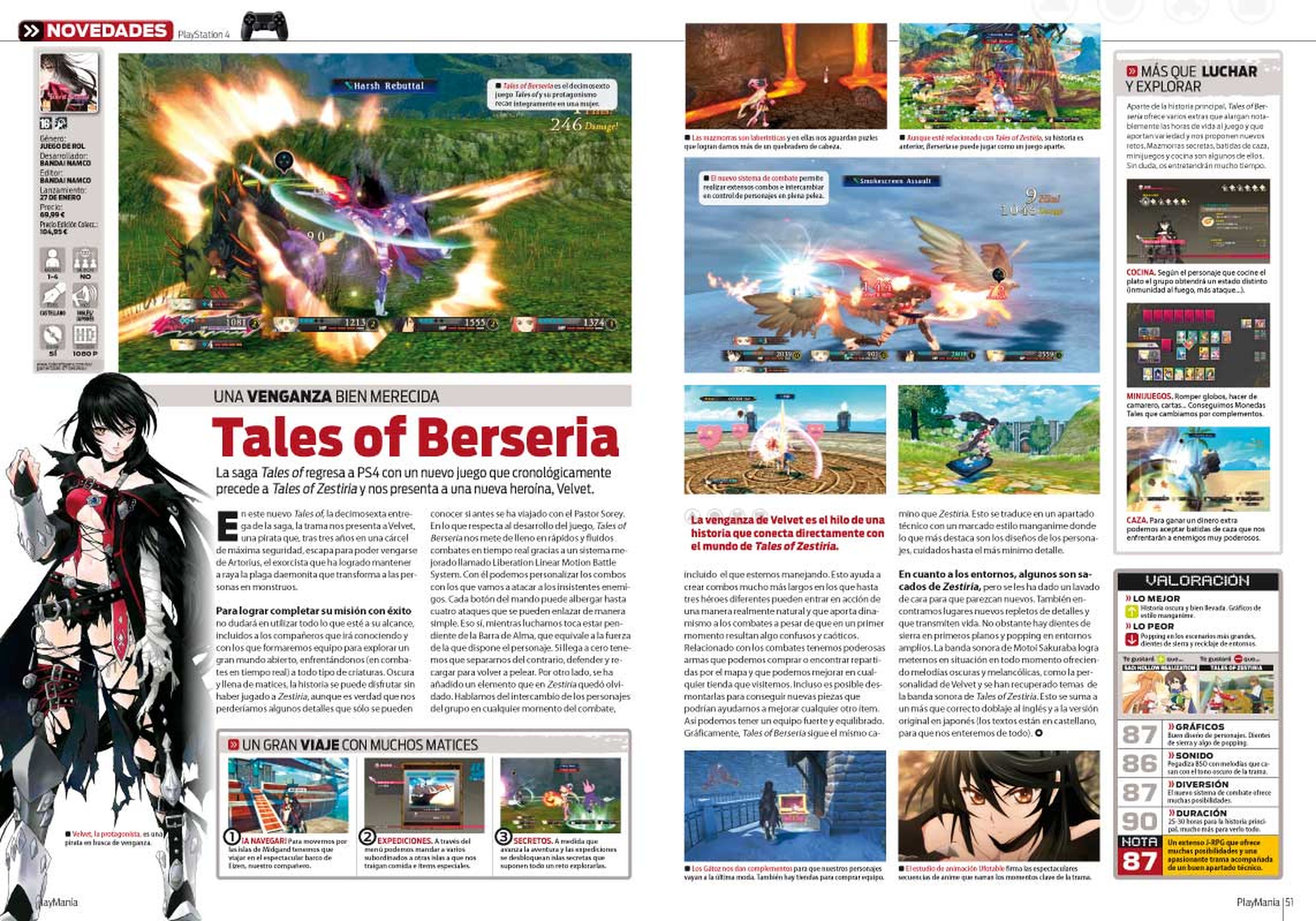 Análisis de Tales of Berseria en Playmania 219