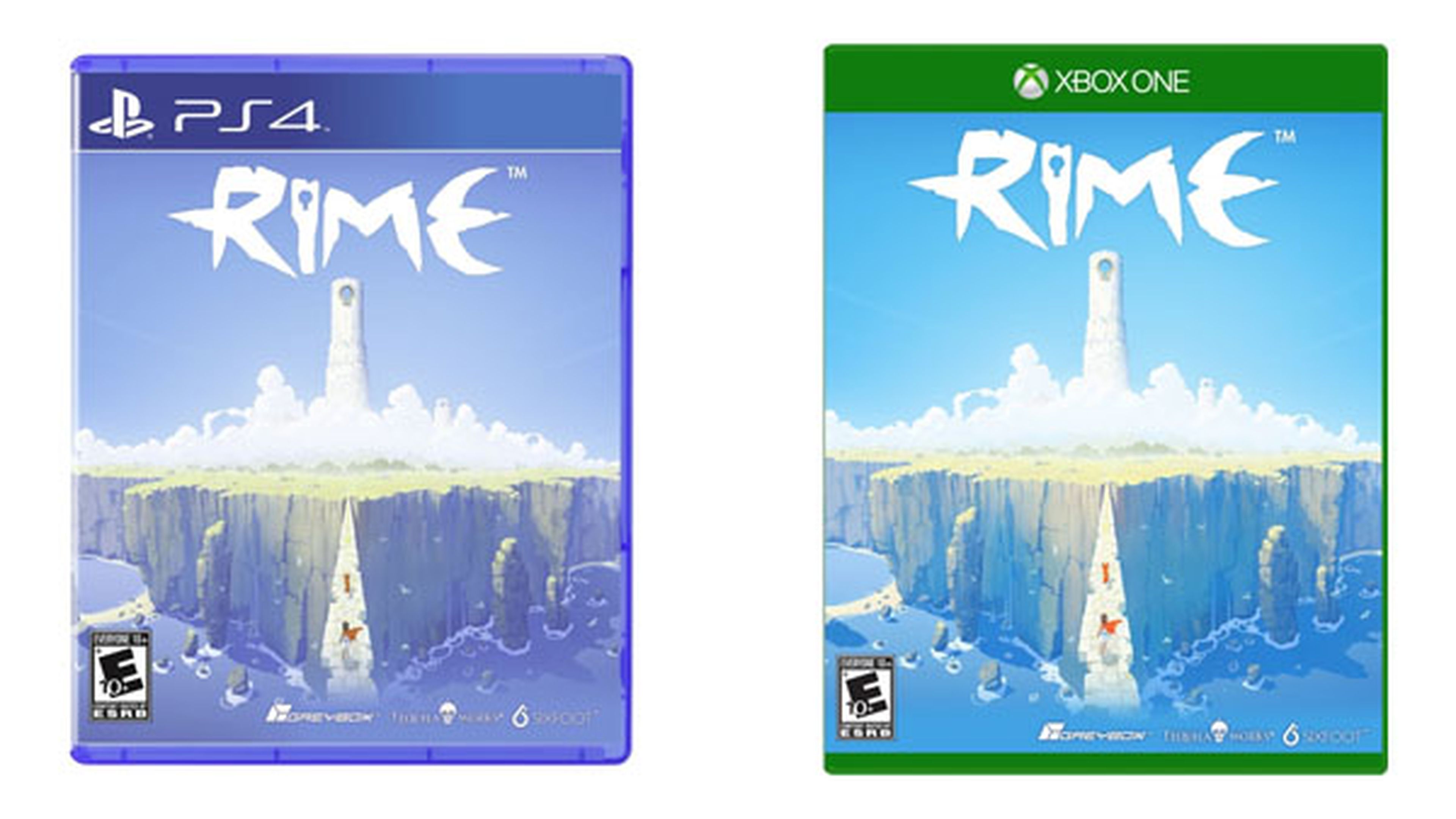 Las carátulas de RiME en sus versiones de Xbox One y PS4. Para conocer el formato de las carátulas de Switch habrá que esperar unos días.