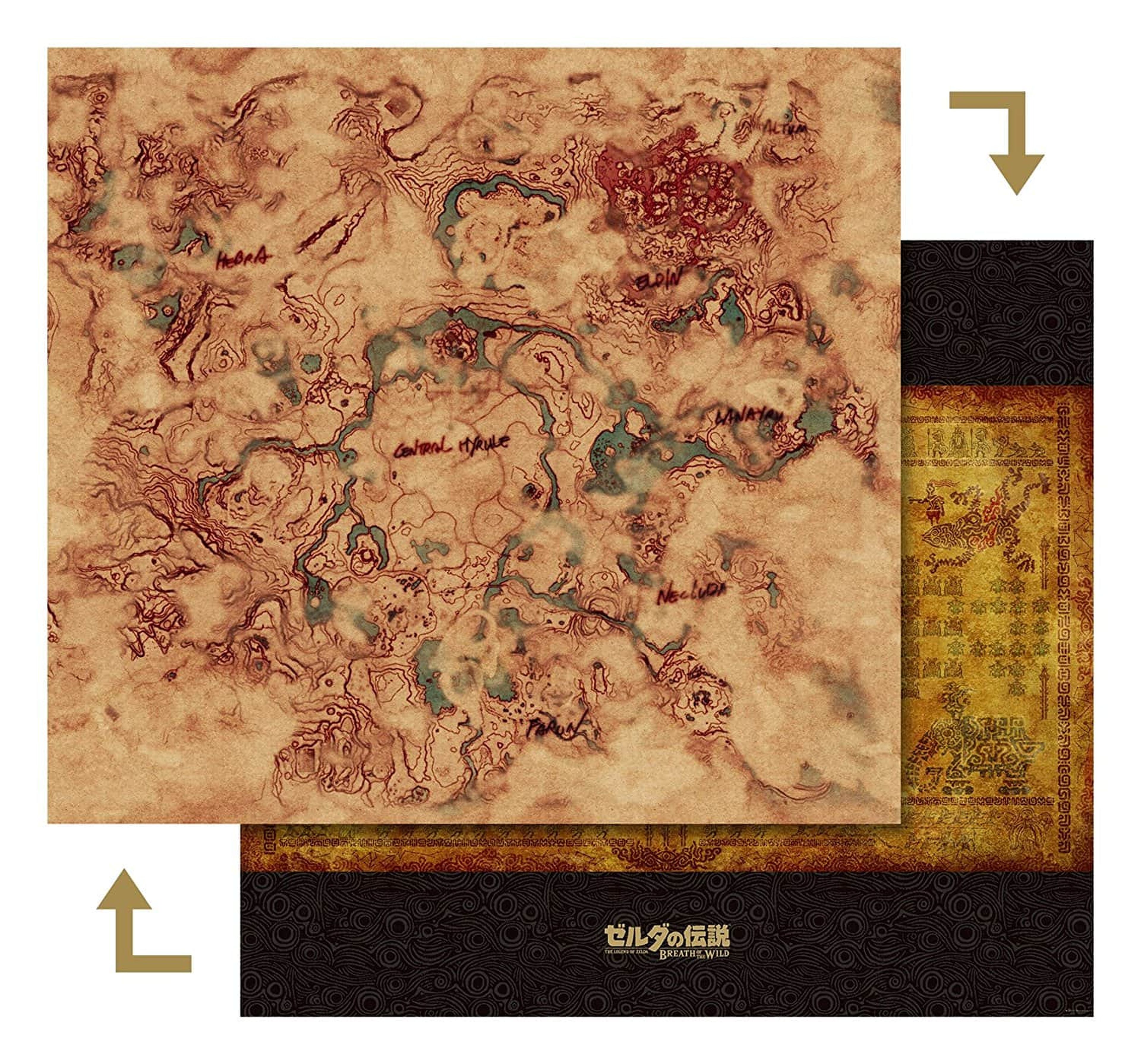 The Legend of Zelda: Breath of the Wild - Mapa de la edición coleccionista