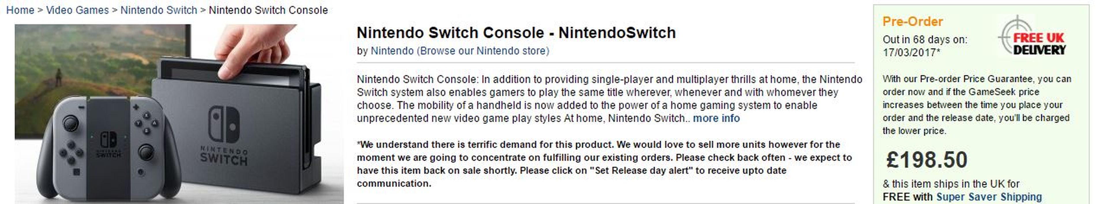 Nintendo Switch GameSeek