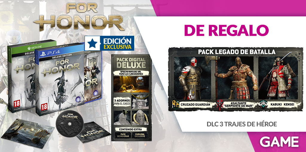 Edición Deluxe de For Honor en GAME Edición Deluxe de For Honor en GAME