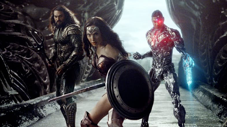 La Liga de la Justicia - Wonder Woman, Aquaman y Cyborg Justice League