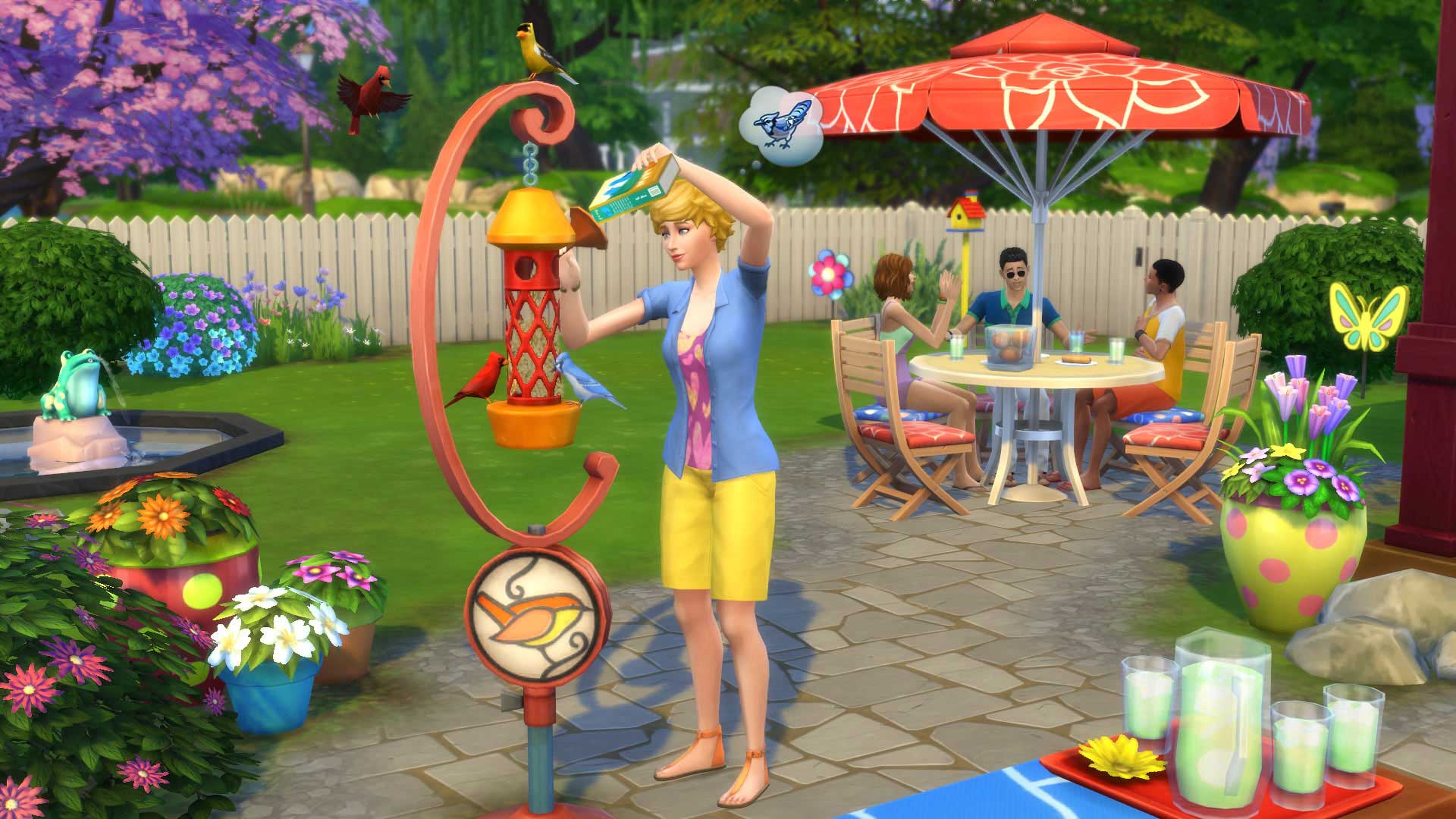 Los Sims 4 Diversión en el patio