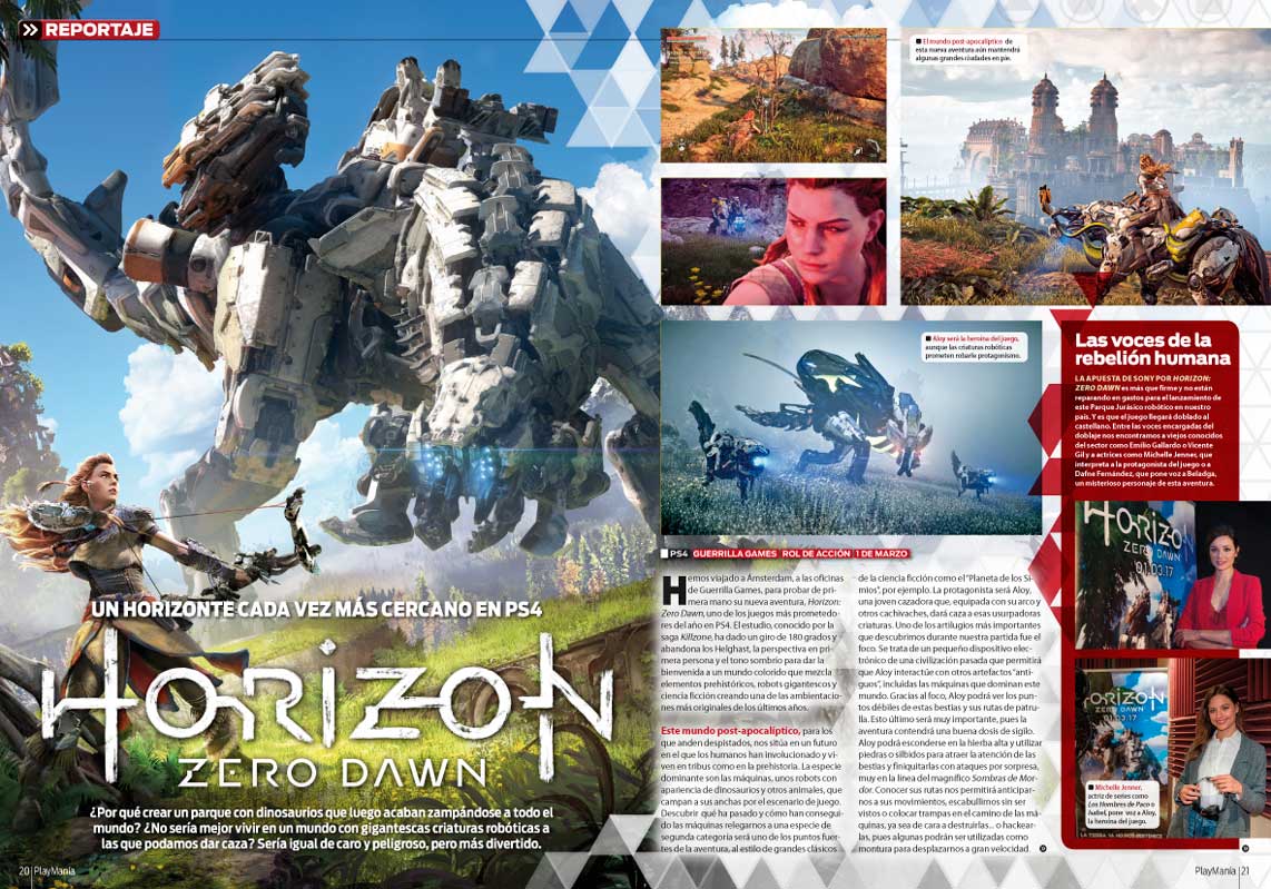Todo sobre Horizon Zero Dawn en Playmanía 220 Todo sobre Horizon Zero Dawn en Playmanía 220