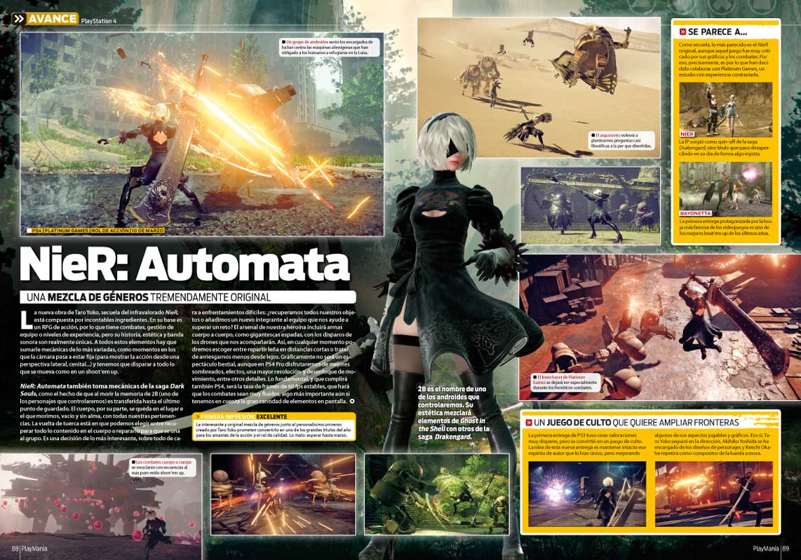 Todo sobre Nier Automata en Playmania 220 Todo sobre Nier Automata en Playmania 220