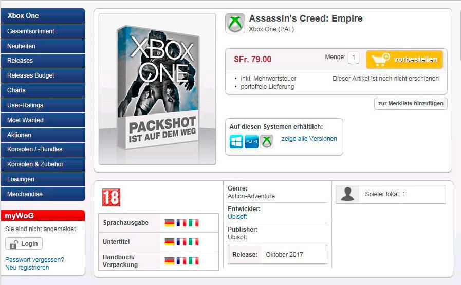 Assassin's Creed Empire Assassin's Creed Empire