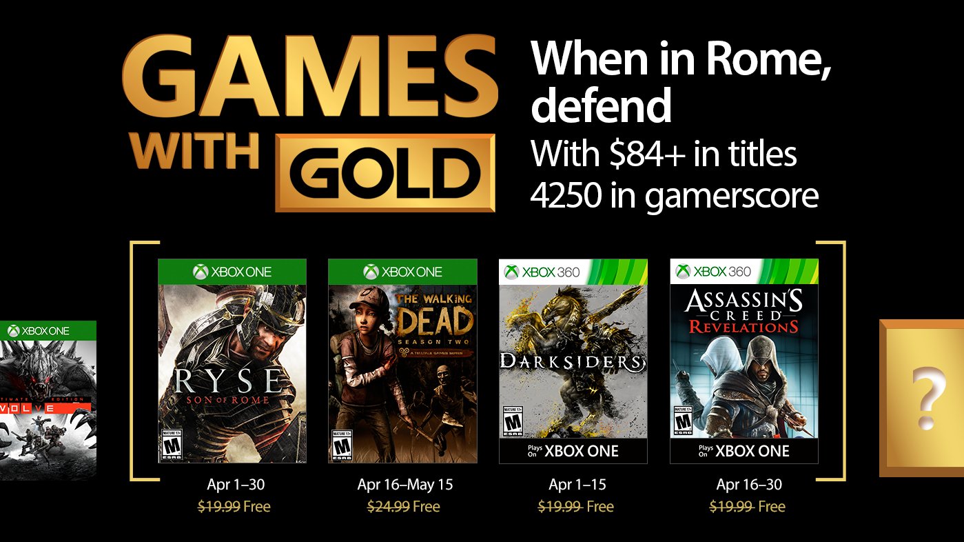 Games With Gold abril 2017 Games With Gold abril 2017