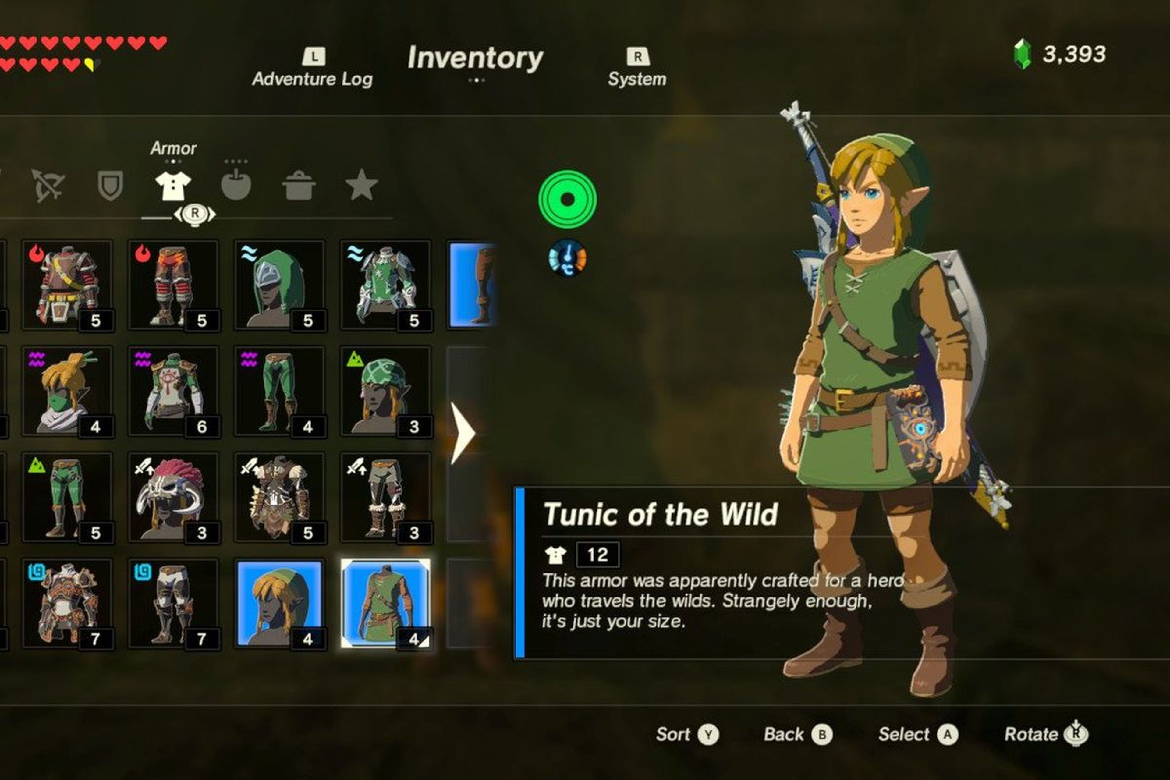 Guía Zelda Breath of the Wild - Cómo conseguir la túnica verde