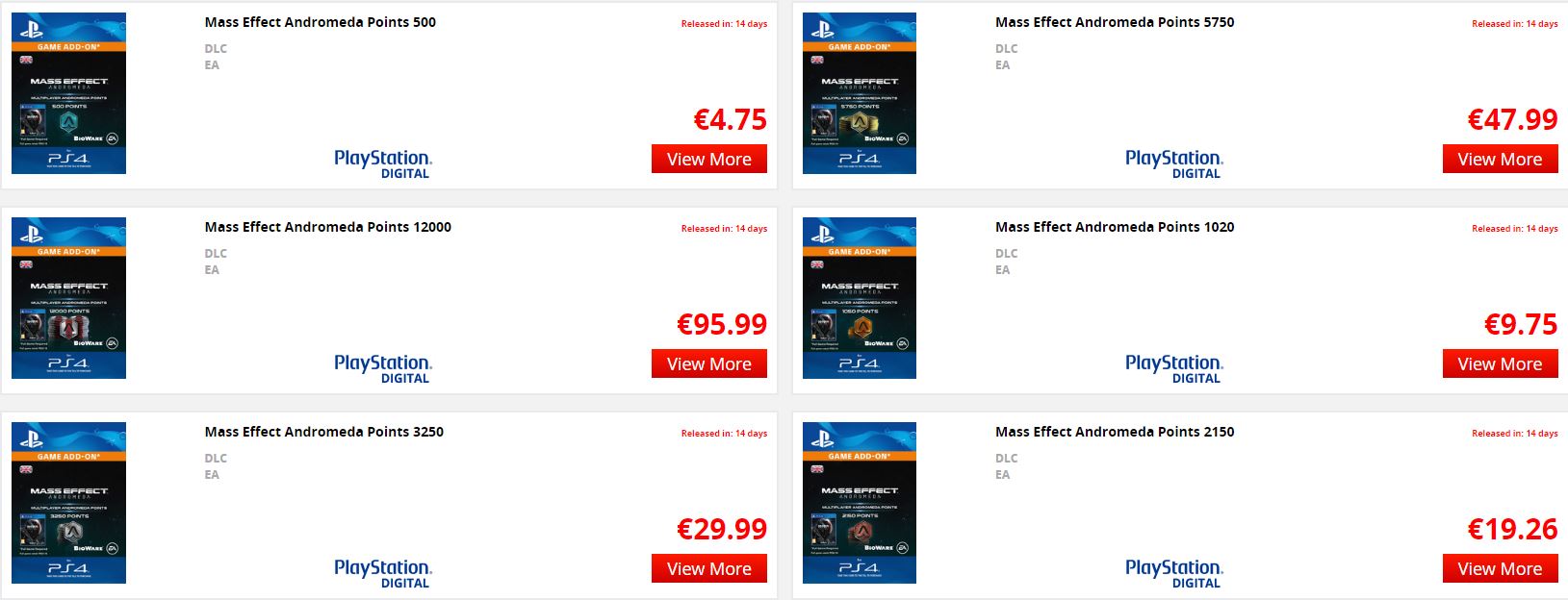 Mass Effect Andromeda - Micropagos Mass Effect Andromeda - Micropagos