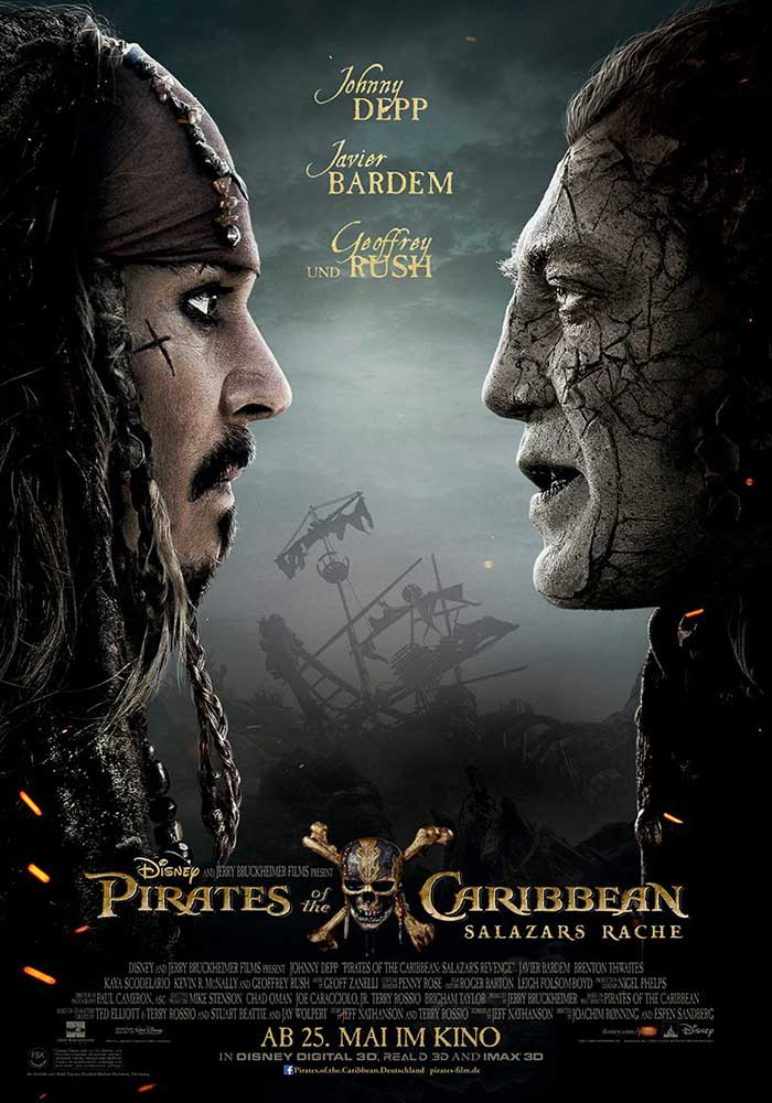 Piratas del Caribe 5 Jack Sparrow, Salazar, Javier Bardem