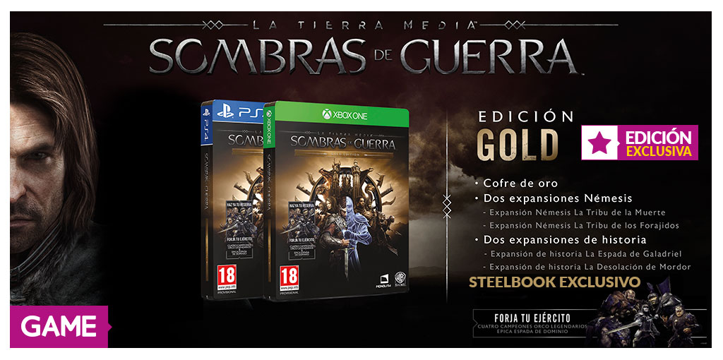 La Tierra Media Sombras de Guerra Edicion GOLD en GAME La Tierra Media Sombras de Guerra Edicion GOLD en GAME