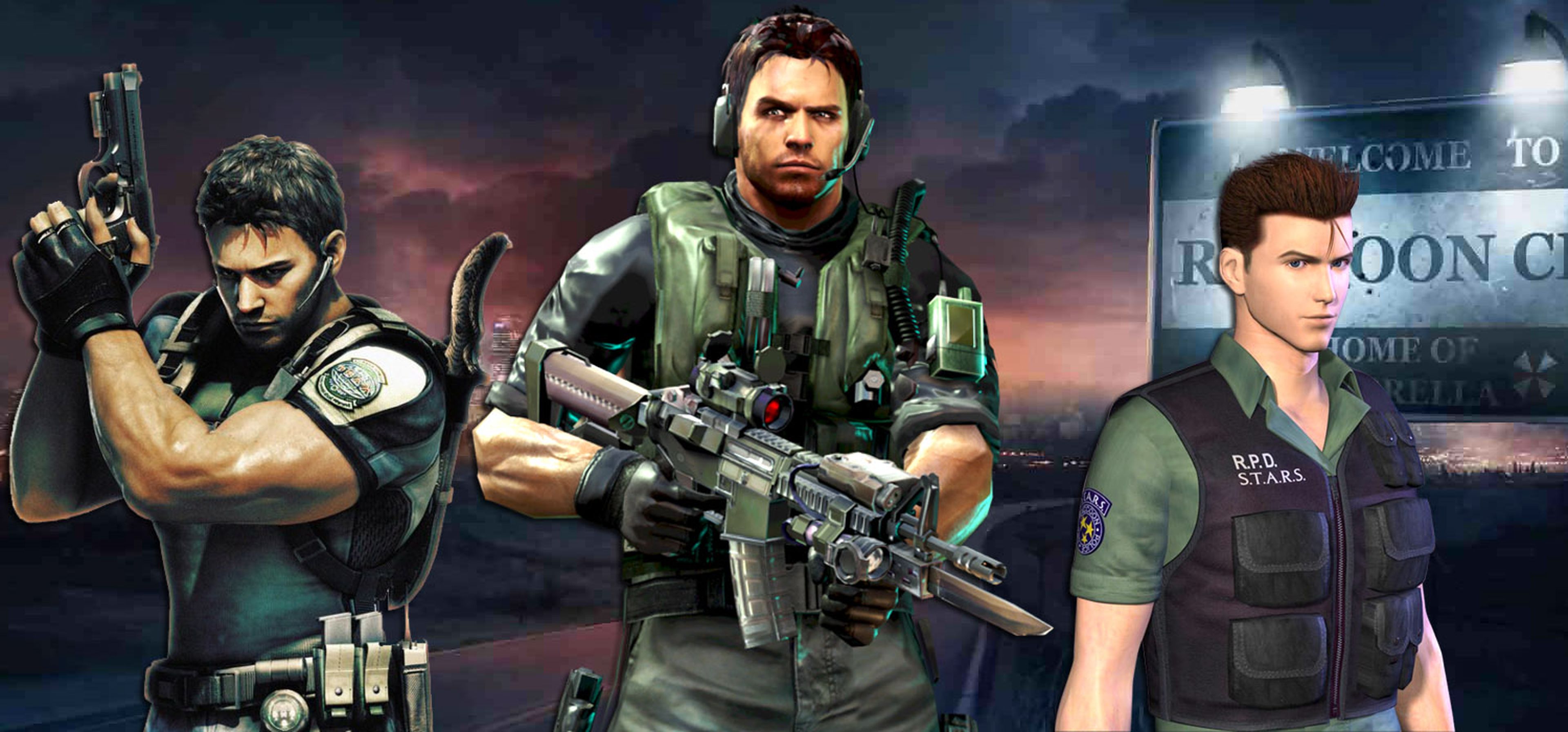 La transformación de Chris Redfield en Resident Evil
